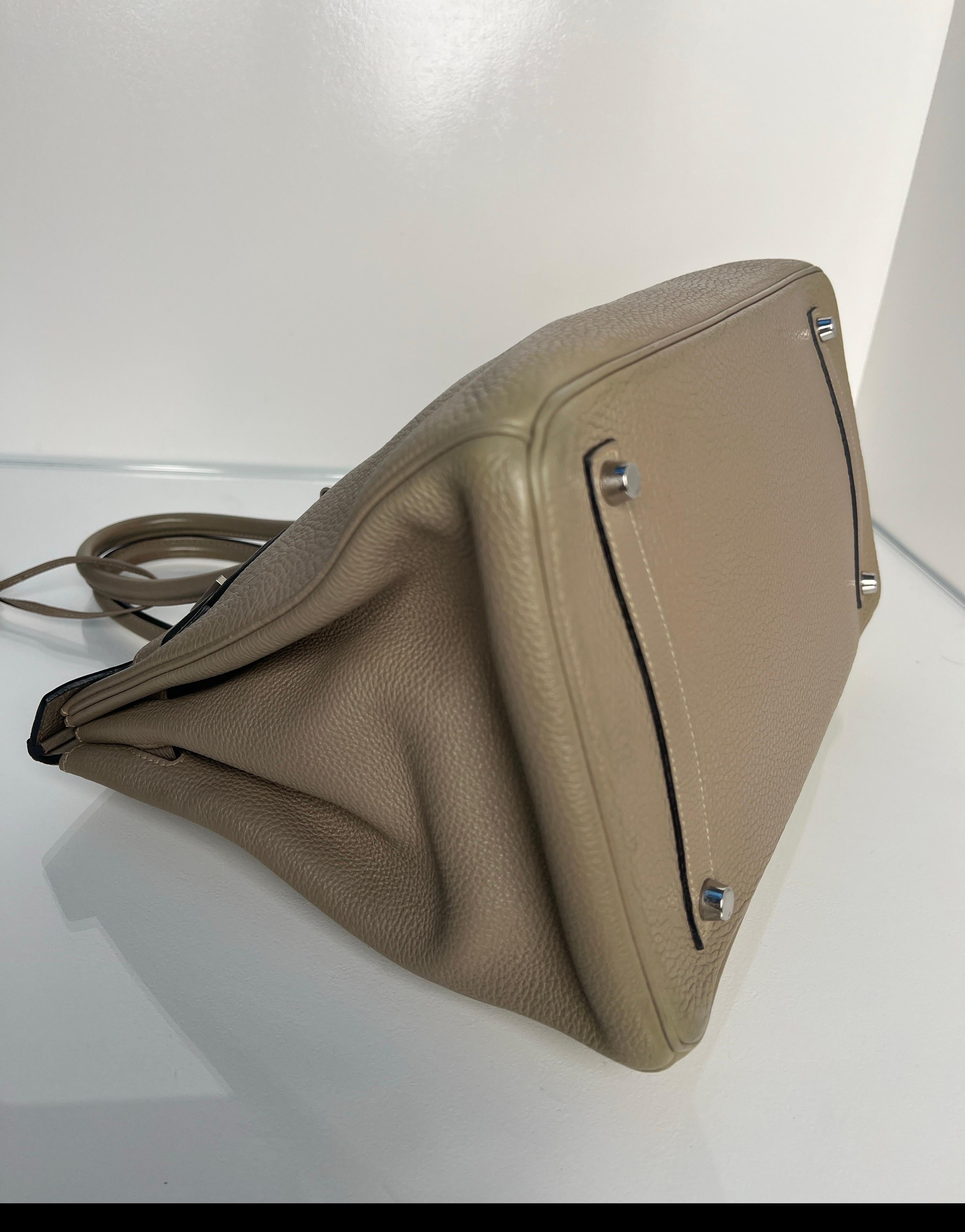 Hermes Etoupe Birkin 35 Bag 13