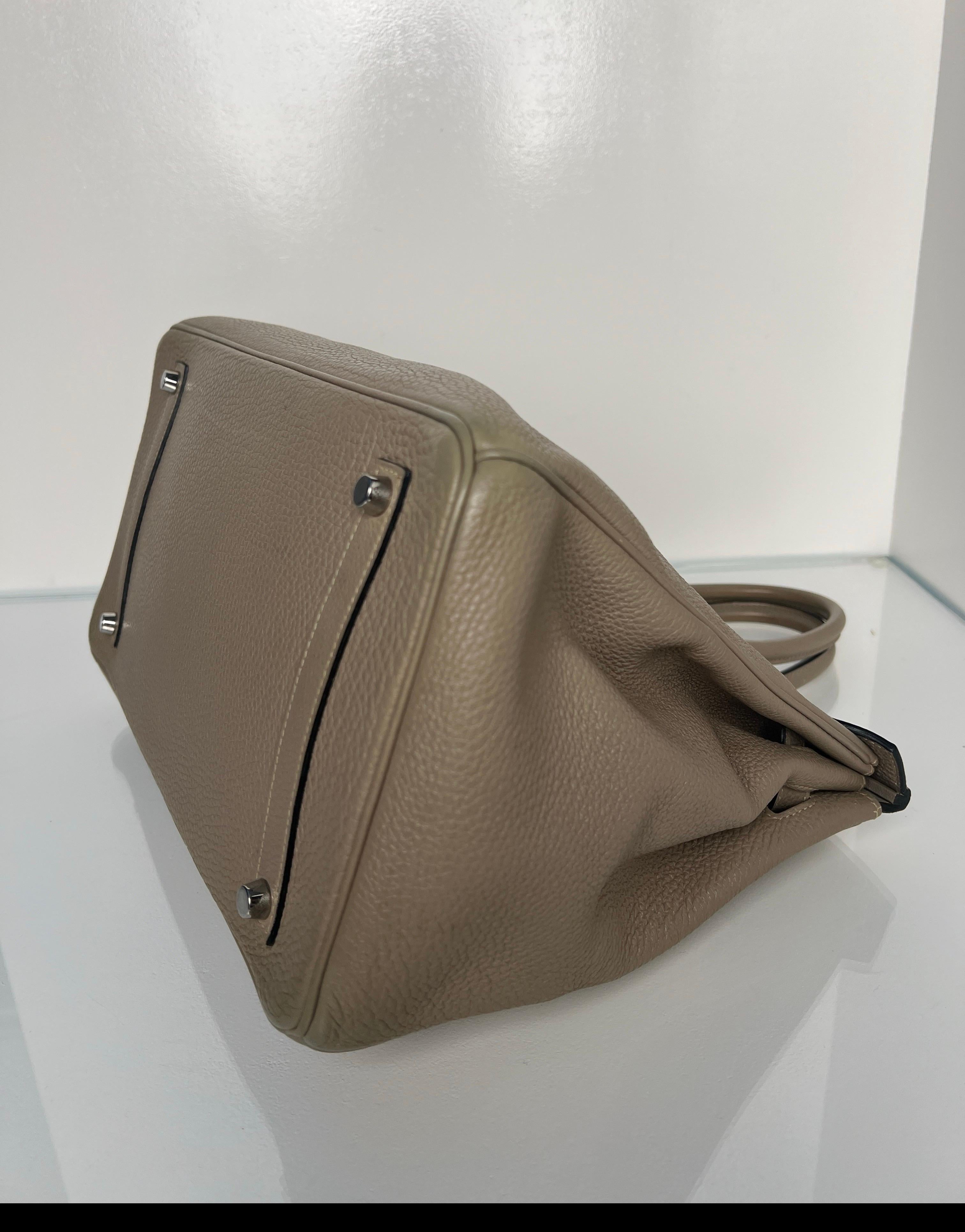 Hermes Etoupe Birkin 35 Bag 14