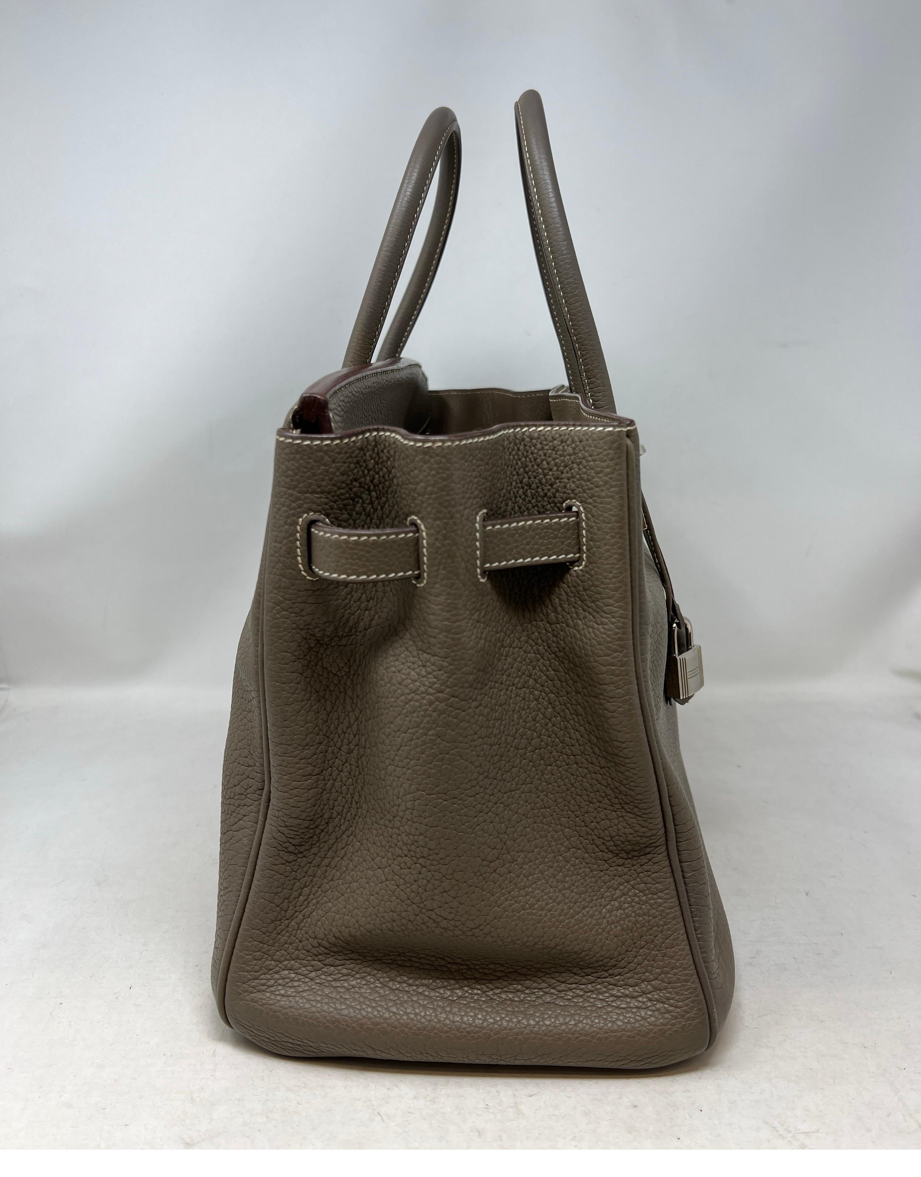  Hermès - Sac Birkin 35 couleur étoupe Unisexe 