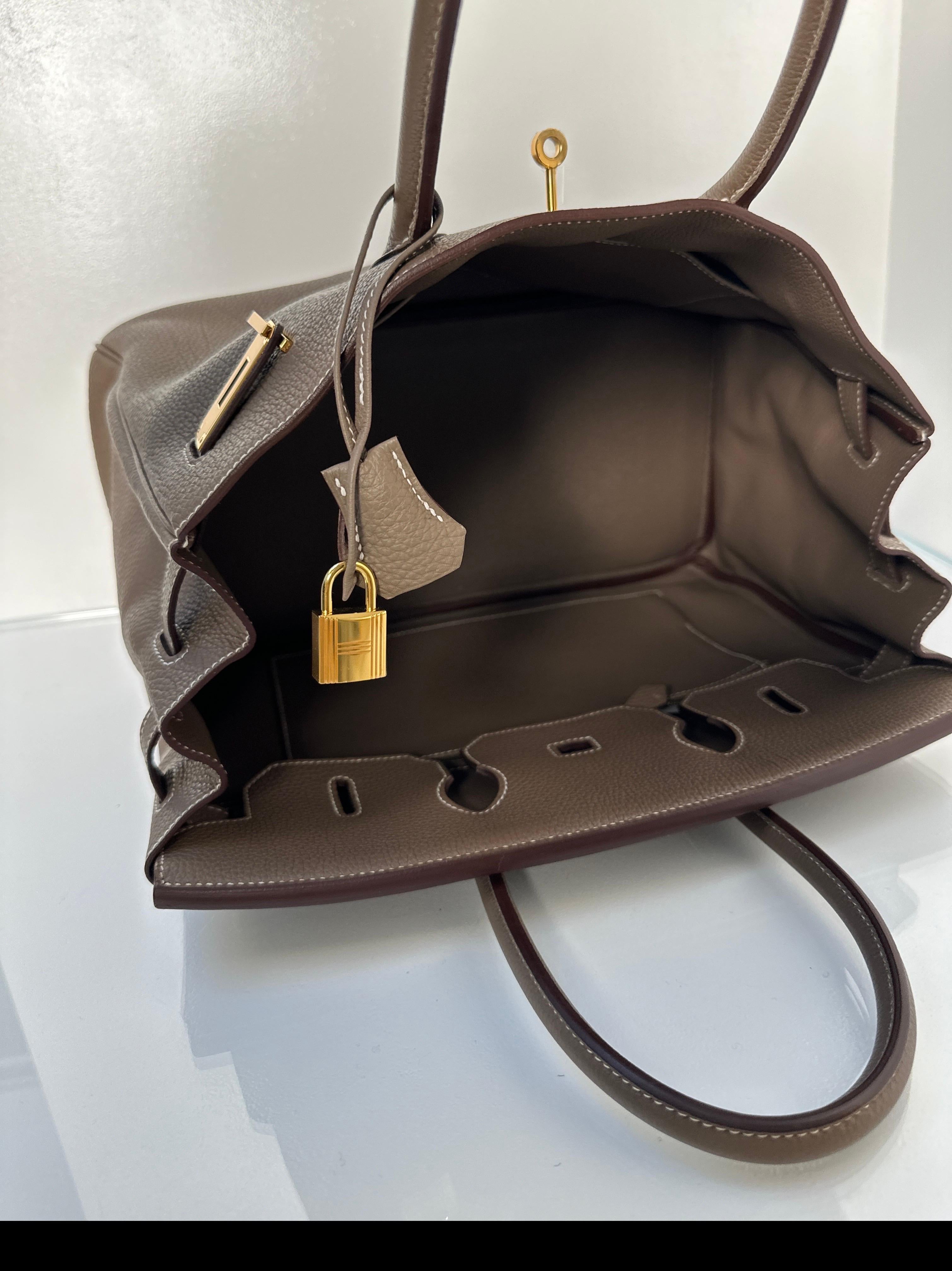 Hermes Etoupe Birkin 35 Bag In Excellent Condition In Athens, GA