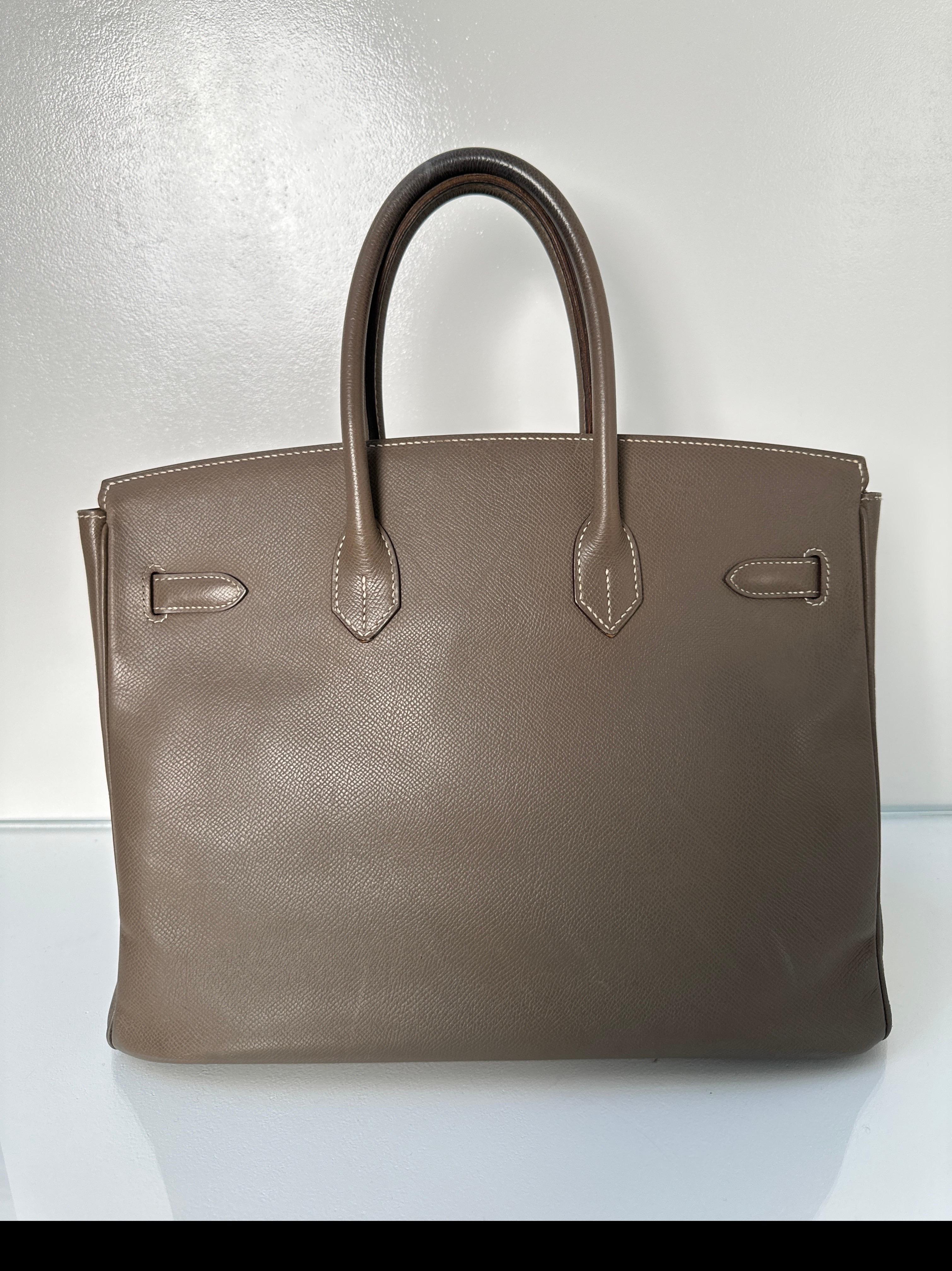 Hermes Etoupe Birkin 35 Bag In Fair Condition In Athens, GA