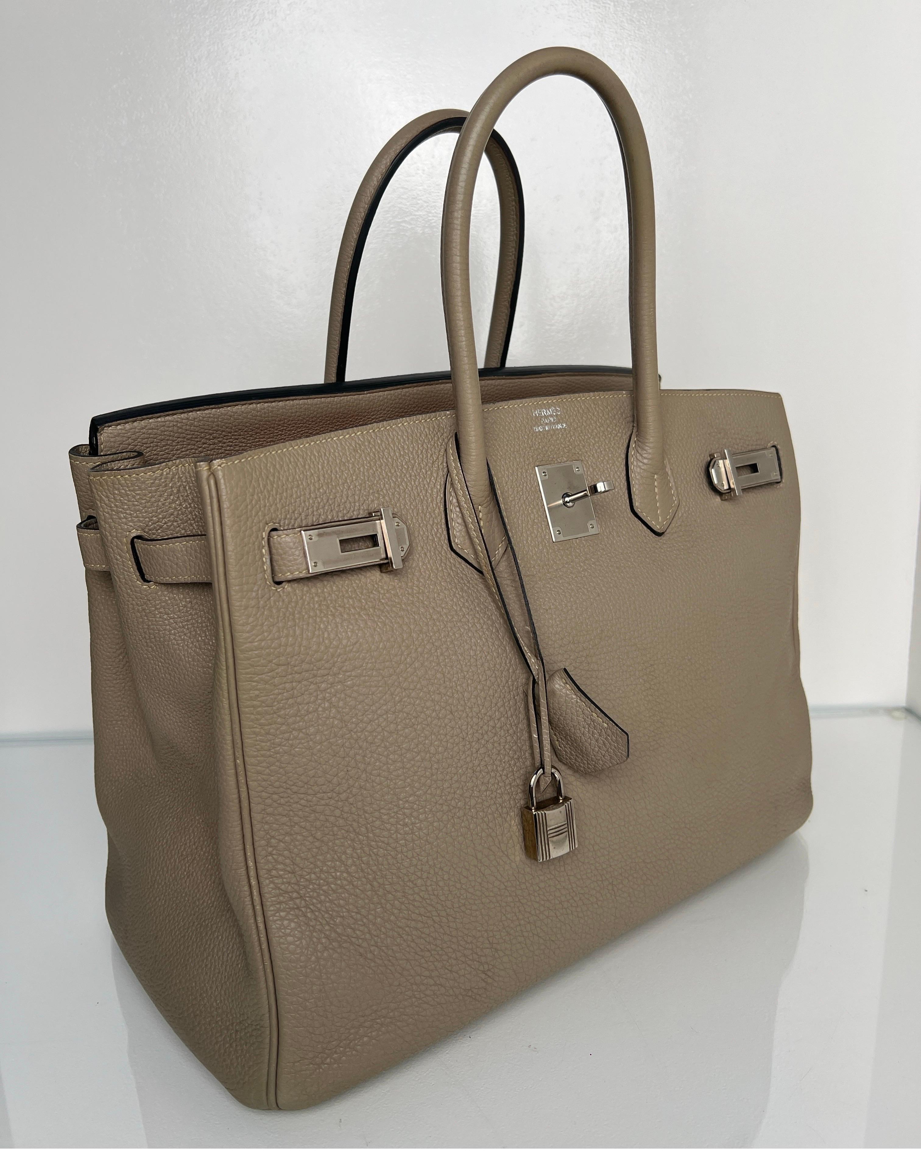 Hermès - Sac Birkin 35 couleur étoupe Excellent état à Athens, GA