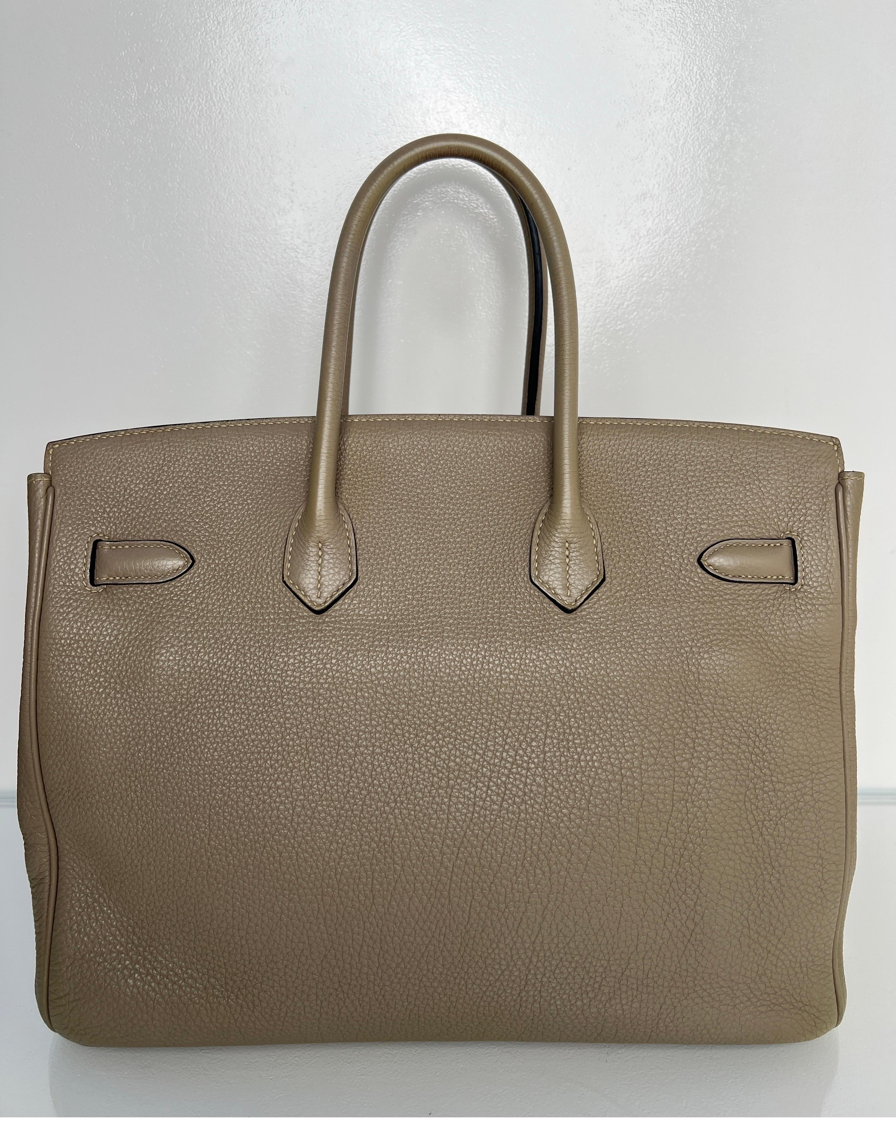  Hermès - Sac Birkin 35 couleur étoupe Unisexe 