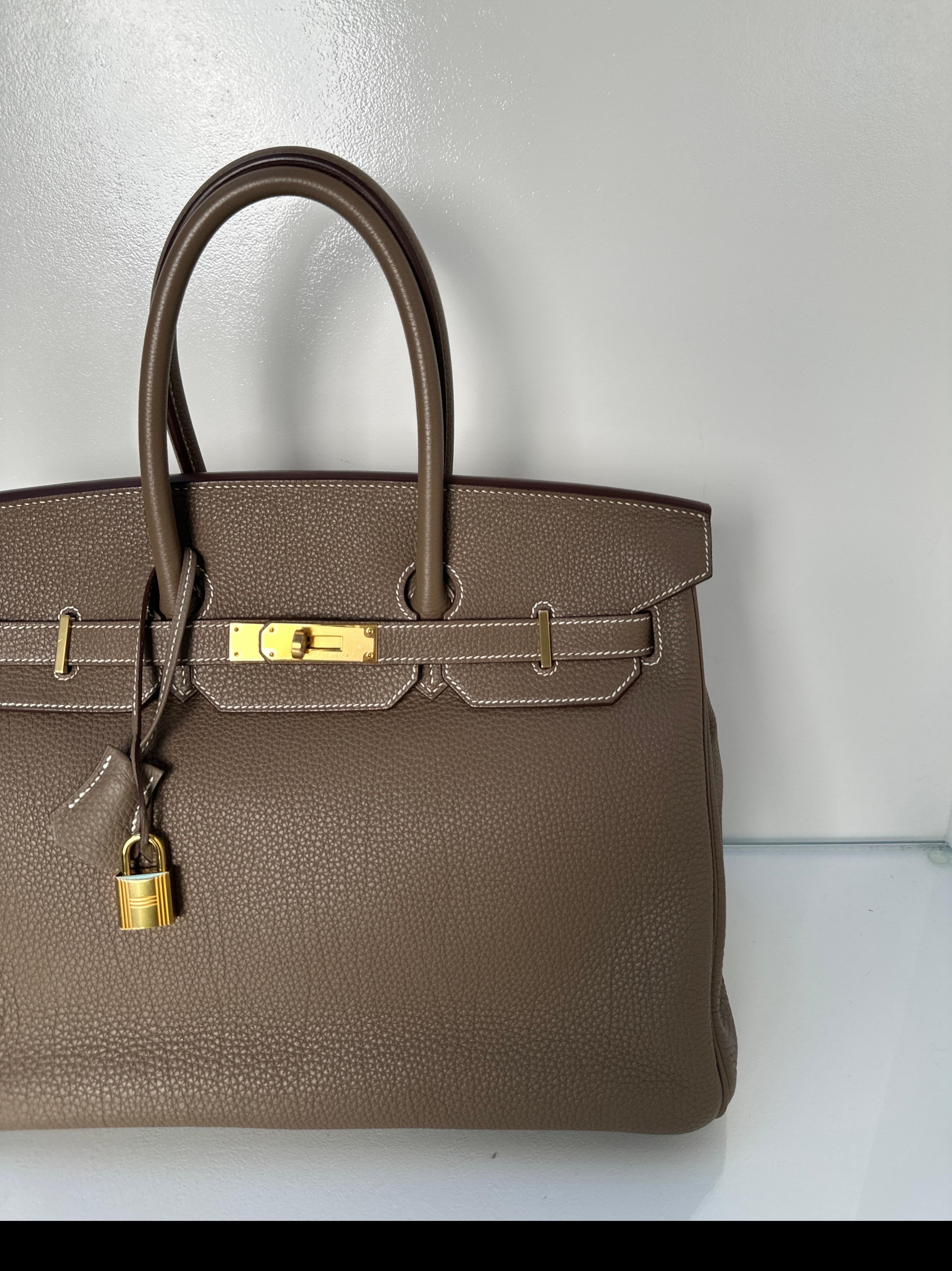 Hermes Etoupe Birkin 35 Bag 2