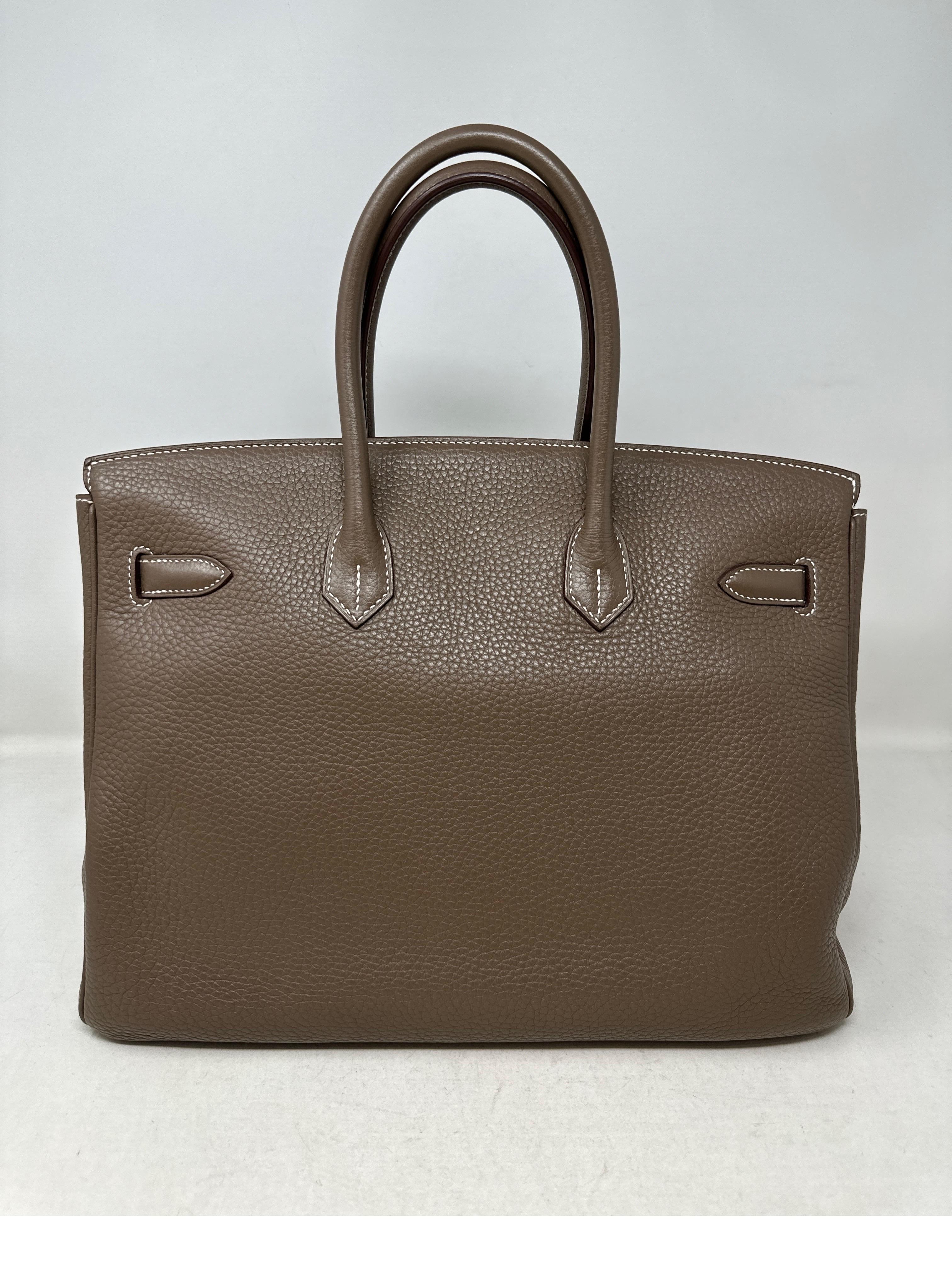 Hermes Etoupe Birkin 35 Bag  4