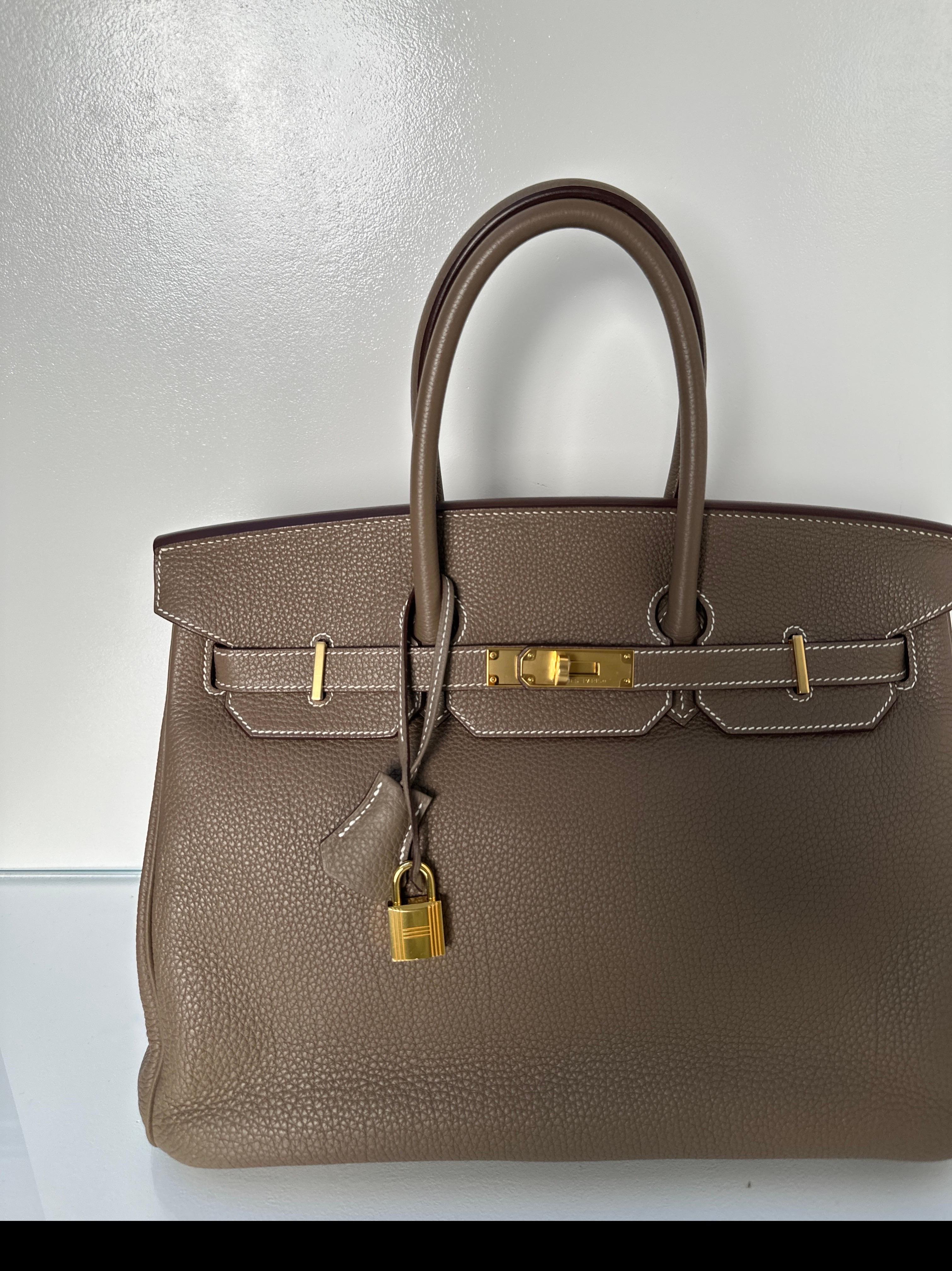 Hermes Etoupe Birkin 35 Bag 3