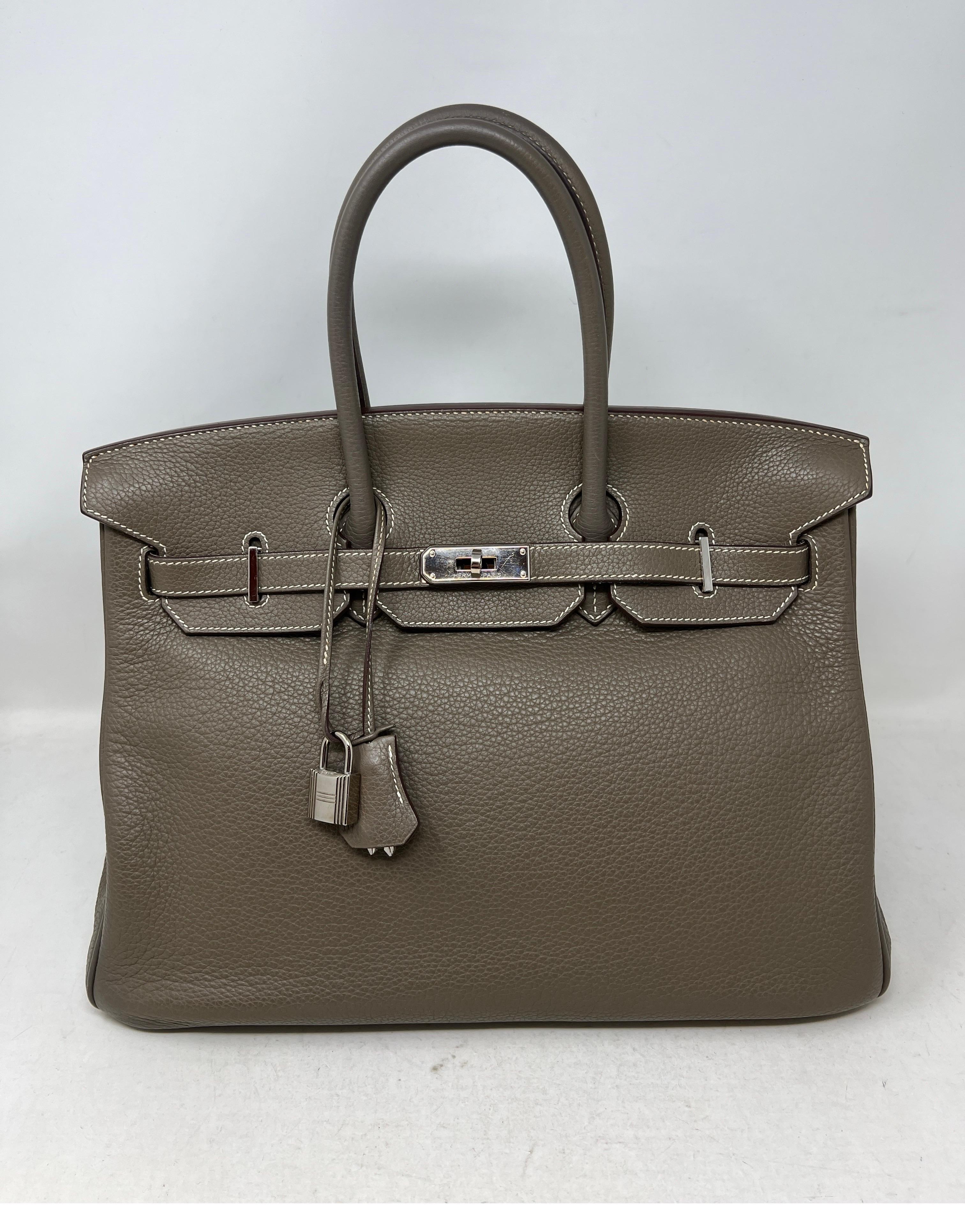 Hermès - Sac Birkin 35 couleur étoupe 5