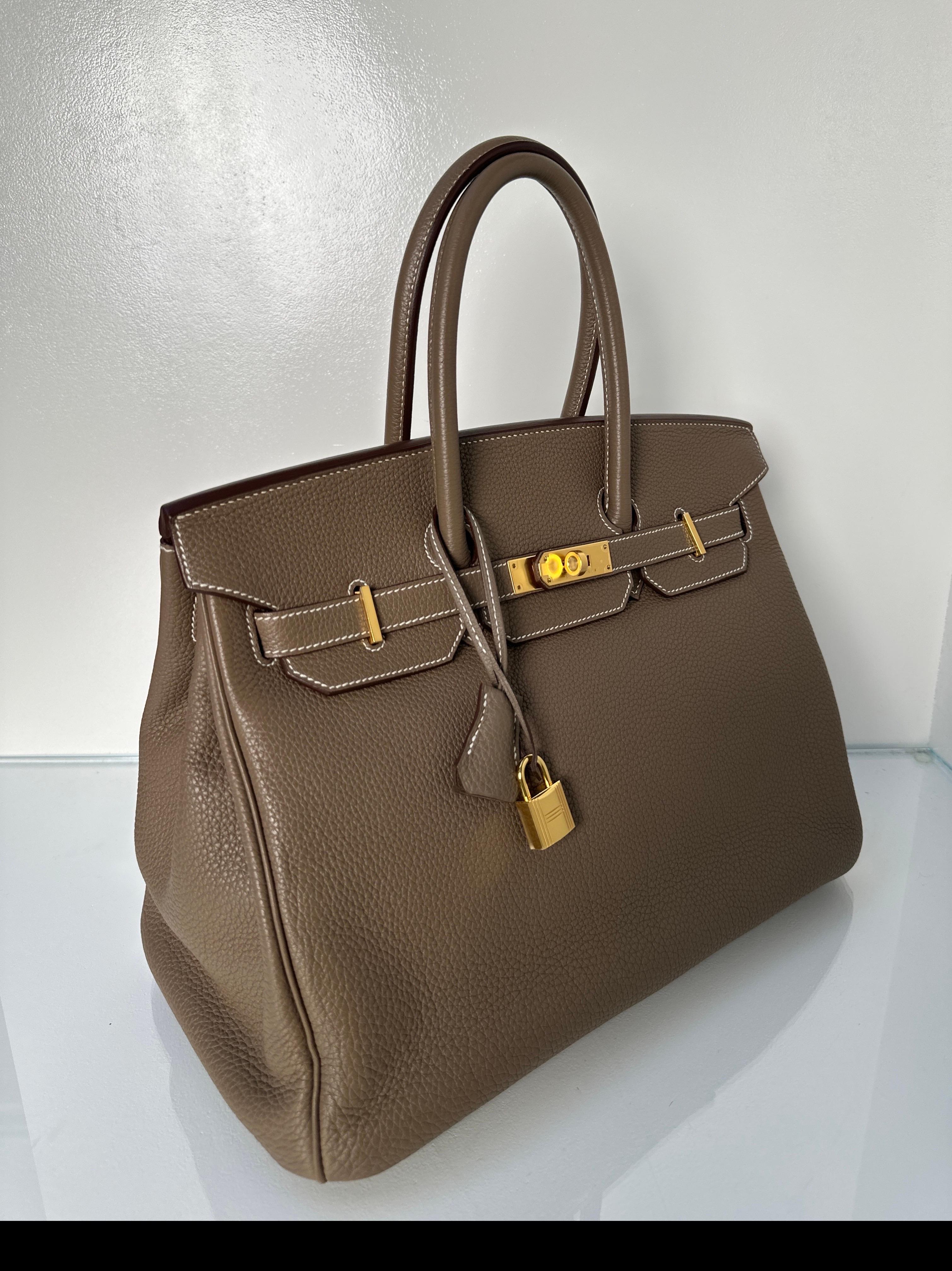 Hermes Etoupe Birkin 35 Bag 4
