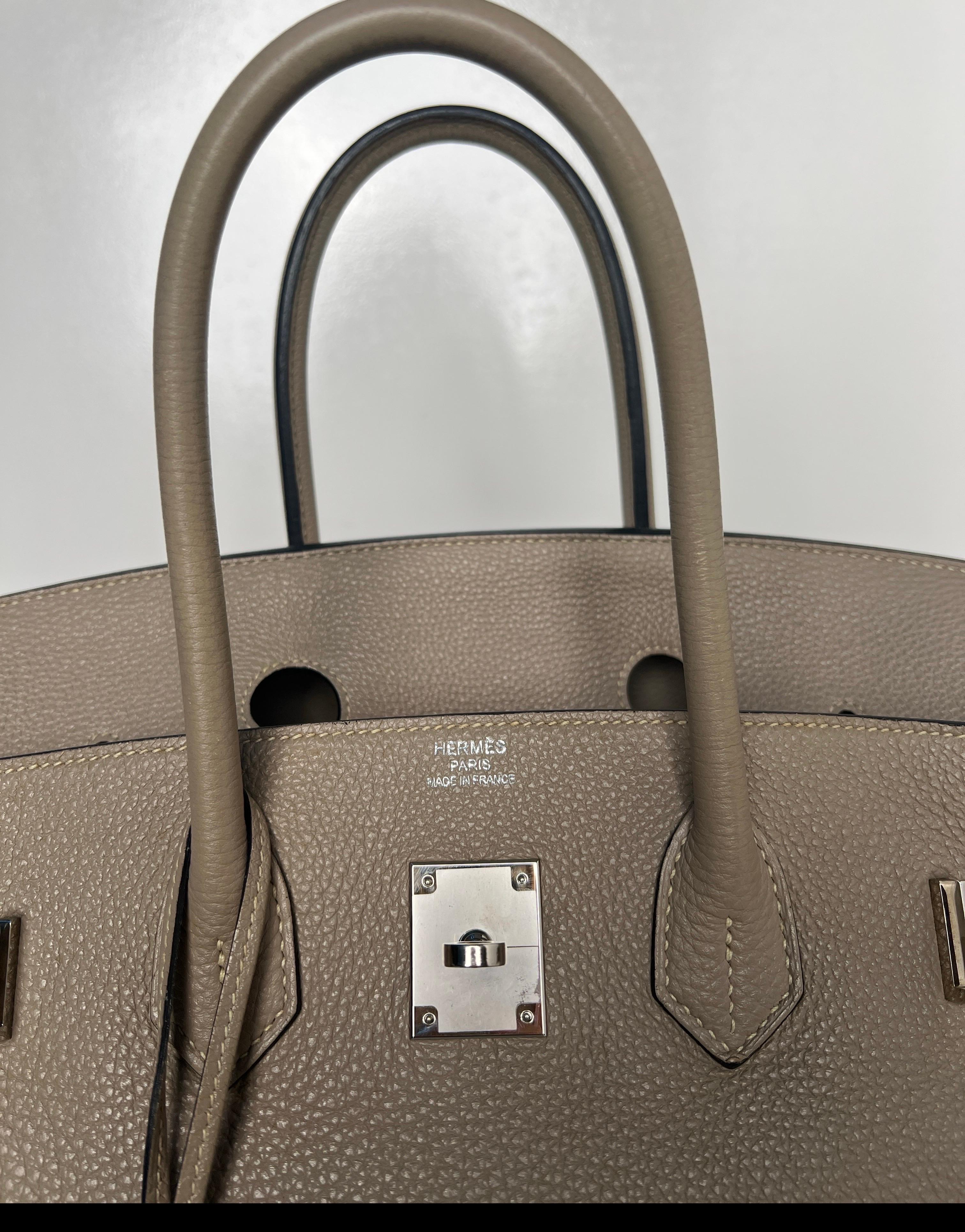 Hermes Etoupe Birkin 35 Bag 4