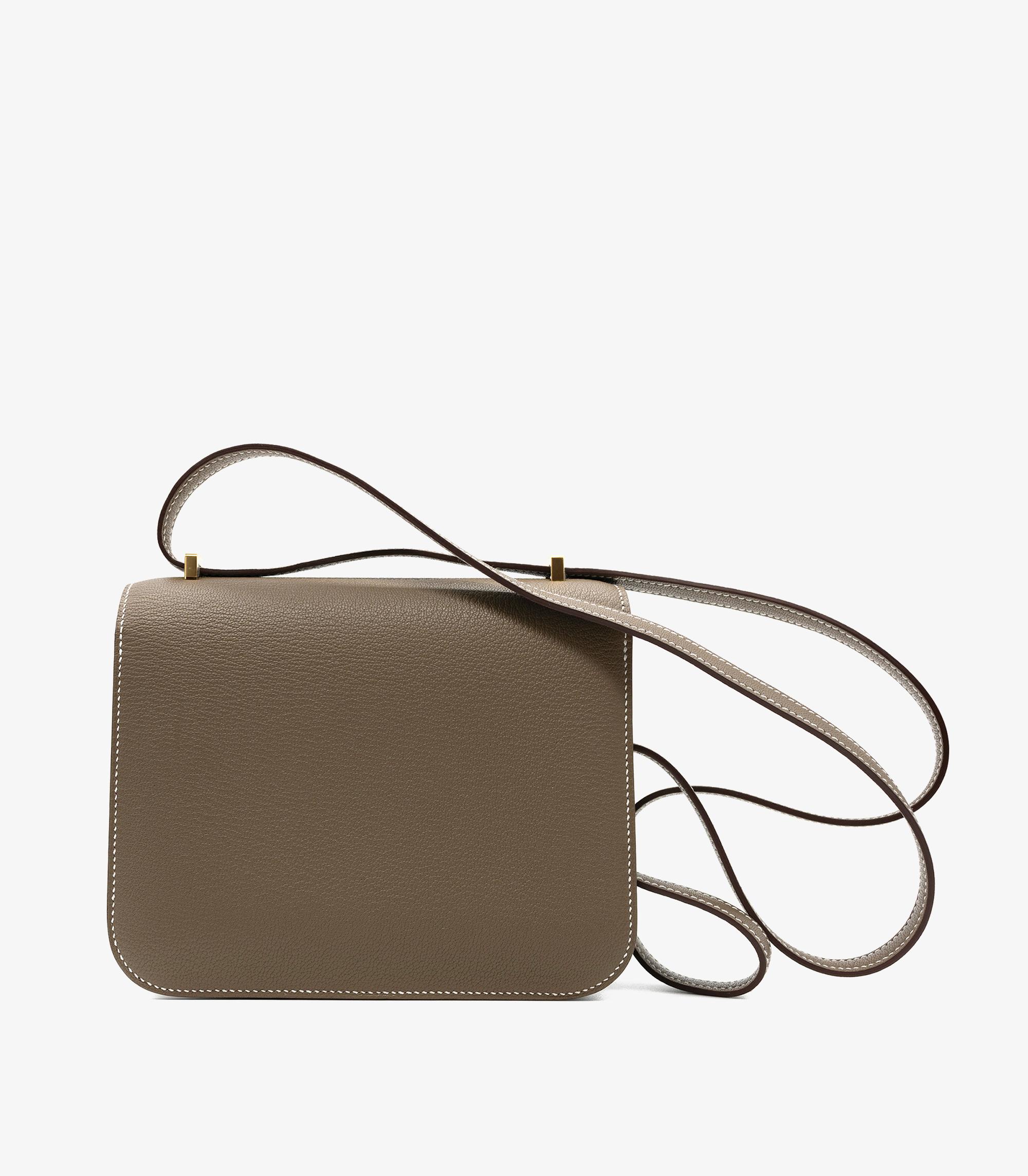 Hermès Etoupe Chevre Mysore Leather Constance 18 In New Condition In Bishop's Stortford, Hertfordshire