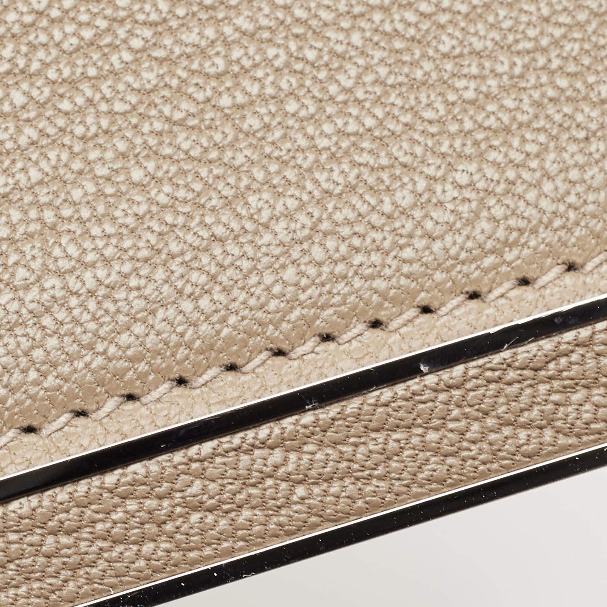 Hermès Etoupe Chevre Mysore Leather Palladium Finish Geta Bag 1