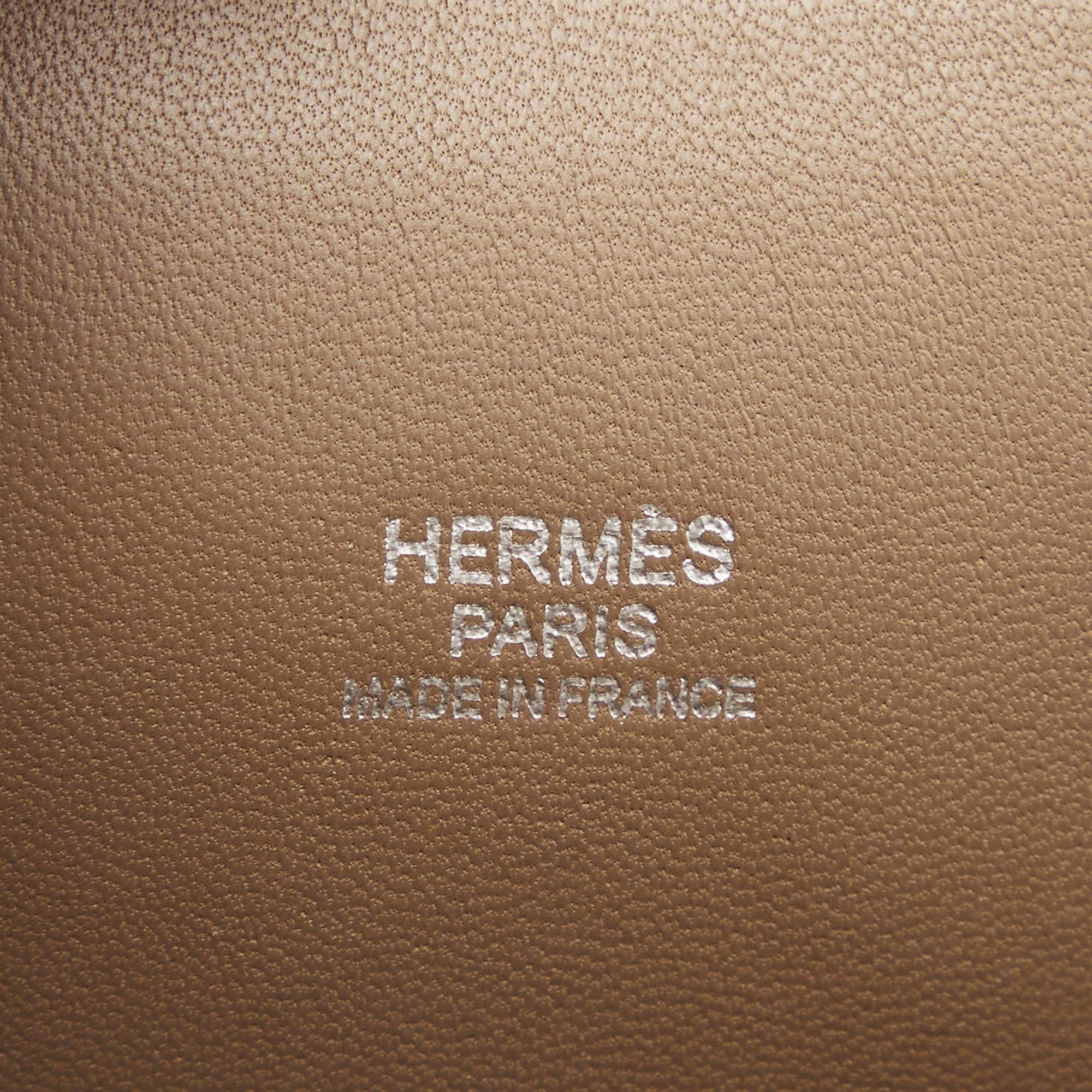 Hermes Etoupe Clemence Leather Bolide 31 Bag 2