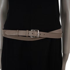 HERMES Etoupe Clemence leather ETRIVIERE DOUBLE TOUR Belt 80