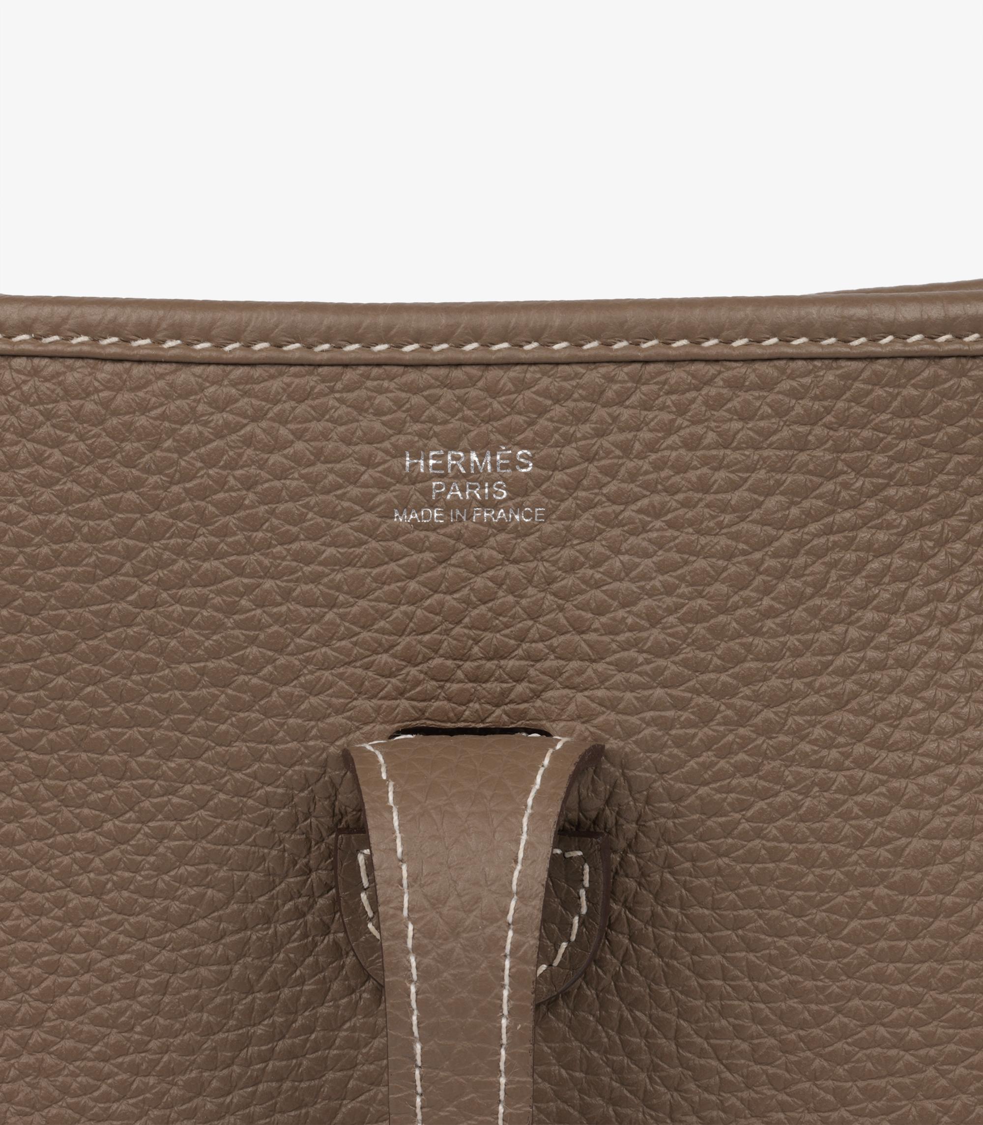 Hermès Etoupe Clemence Leather Evelyne III 29 2