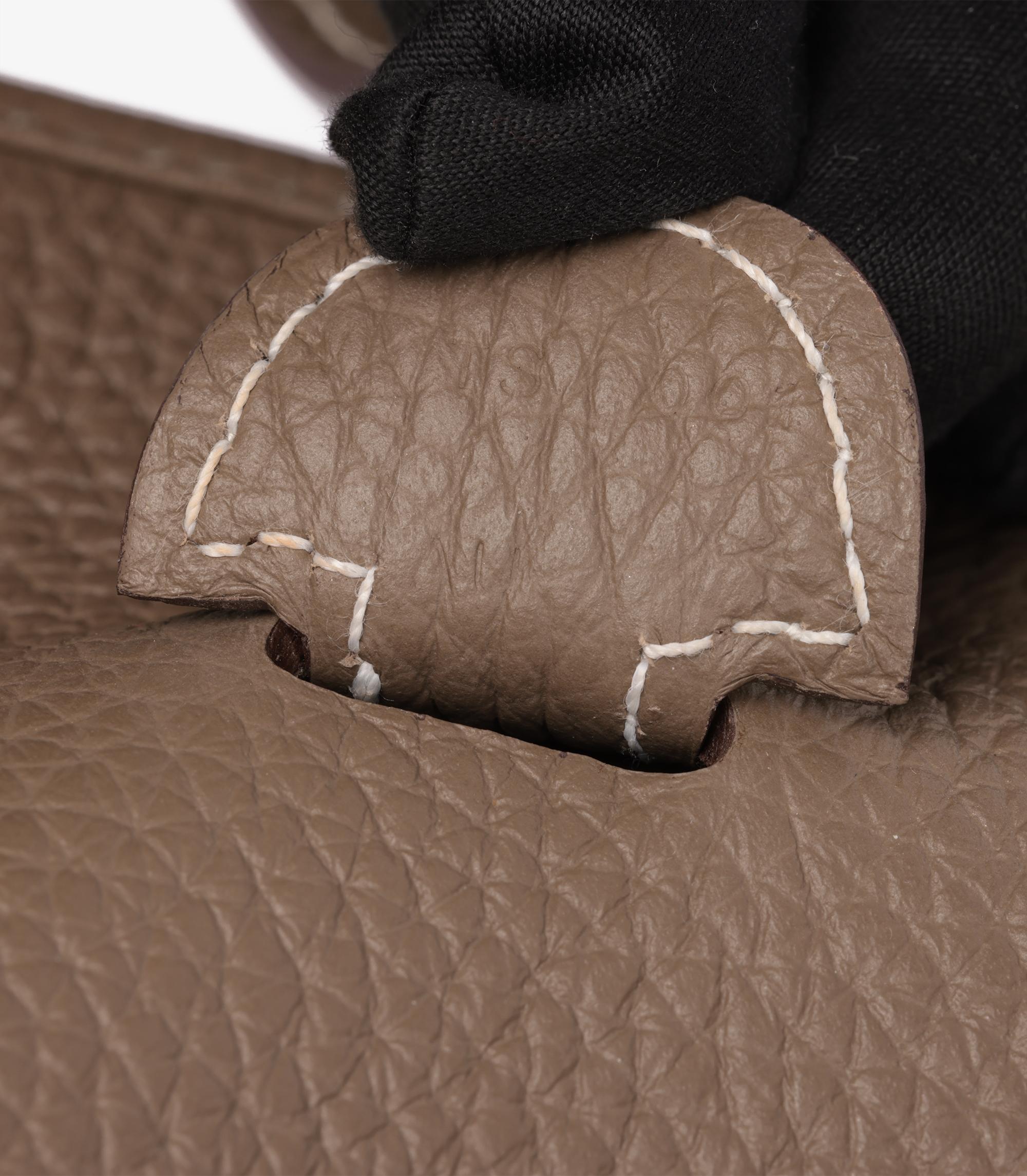 Hermès Etoupe Clemence Leather Evelyne III 29 4