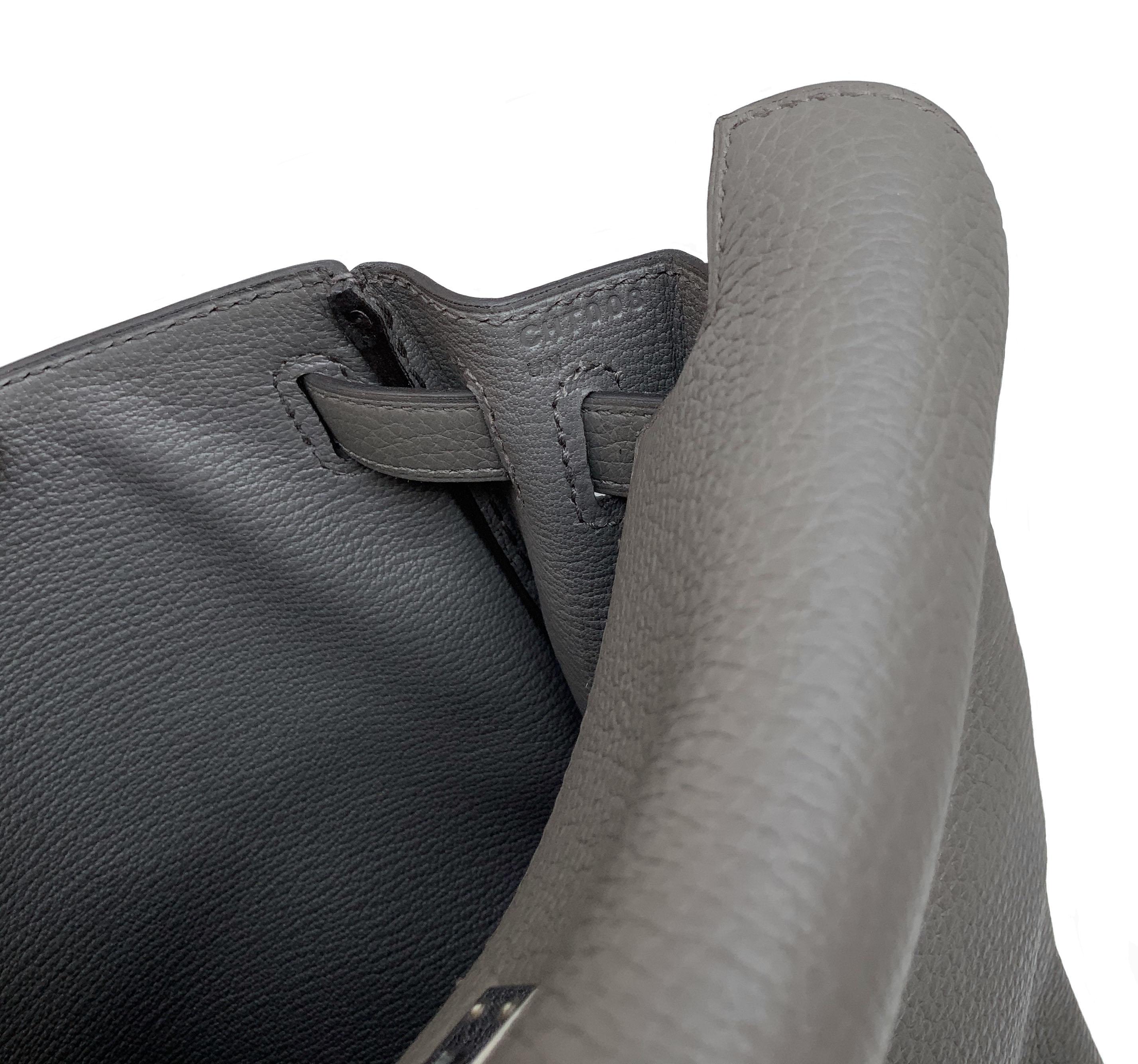 Hermès Etoupe Clémence Leather Kelly Ado II Backpack 7