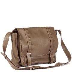 Hermès Etoupe Clemence Leather Steve 35