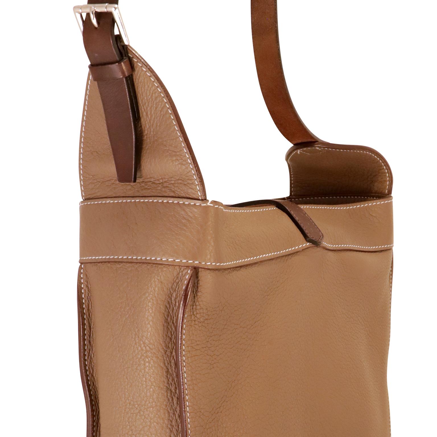 Women's Hermès Etoupe Clemence Marwari PM