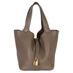 Hermès Etoupe Clemence Picotin Lock 22 GHW