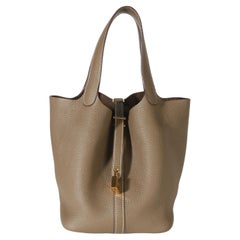 Hermès Etoupe Clemence Picotin Lock 22 GHW