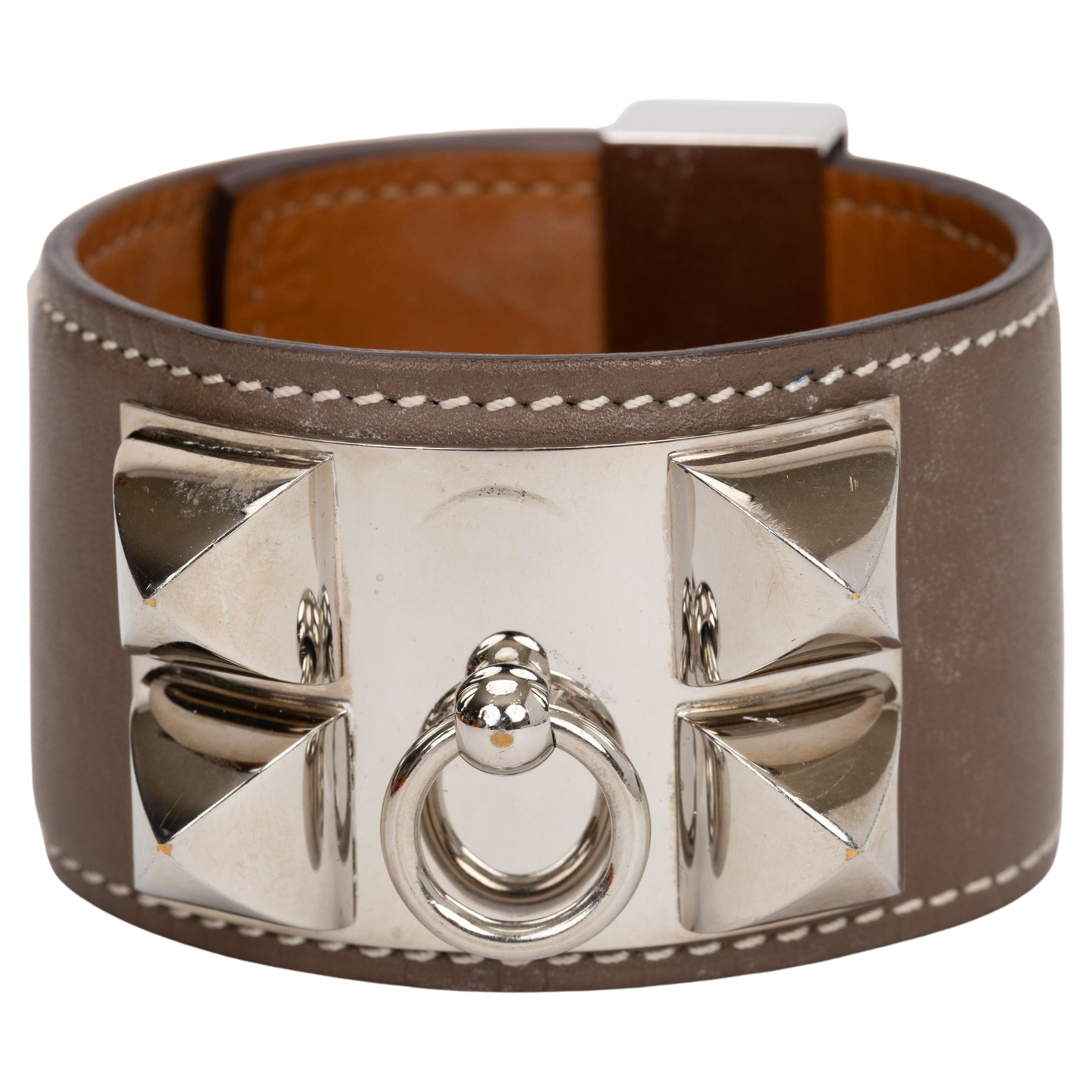 Hermes Etoupe Collier De Chien Bracelet en vente