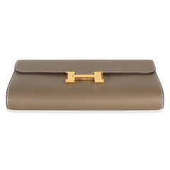 Hermès Etoupe Epsom Constance Wallet To Go GHW