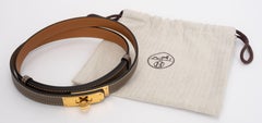 Hermes Etoupe Epsom Gold Kelly Belt
