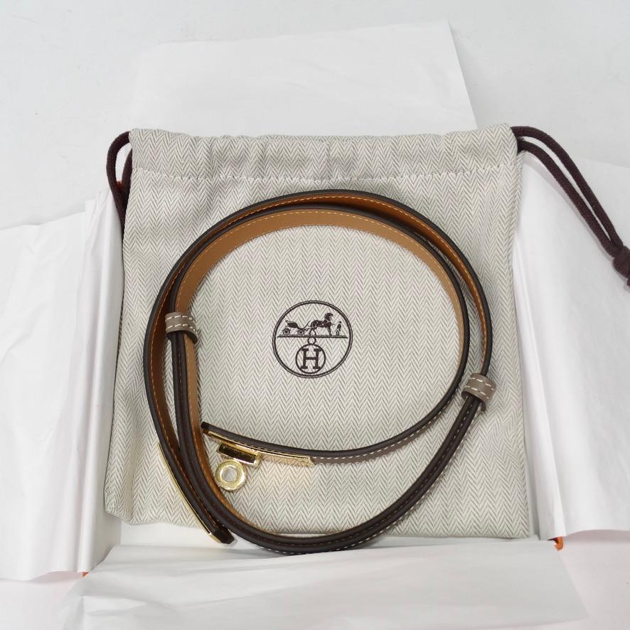 Hermes Etoupe Epsom Kelly 18 Belt In New Condition In Scottsdale, AZ