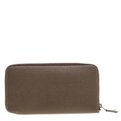Hermes Etoupe Epsom Leather Azap Classic Wallet