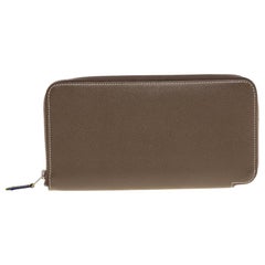Hermes Etoupe Epsom Leather Azap Classic Wallet