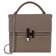Borsa HERMES Etoupe Epsom in pelle CINHETIC 18 Box Top Handle