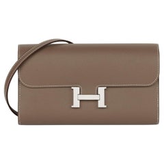 Hermès Etoupe Epsom Leather Constance To Go Long Wallet