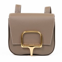 Hermes Etoupe Epsom Pelle Della Cavalleria Mini Borsa GHW