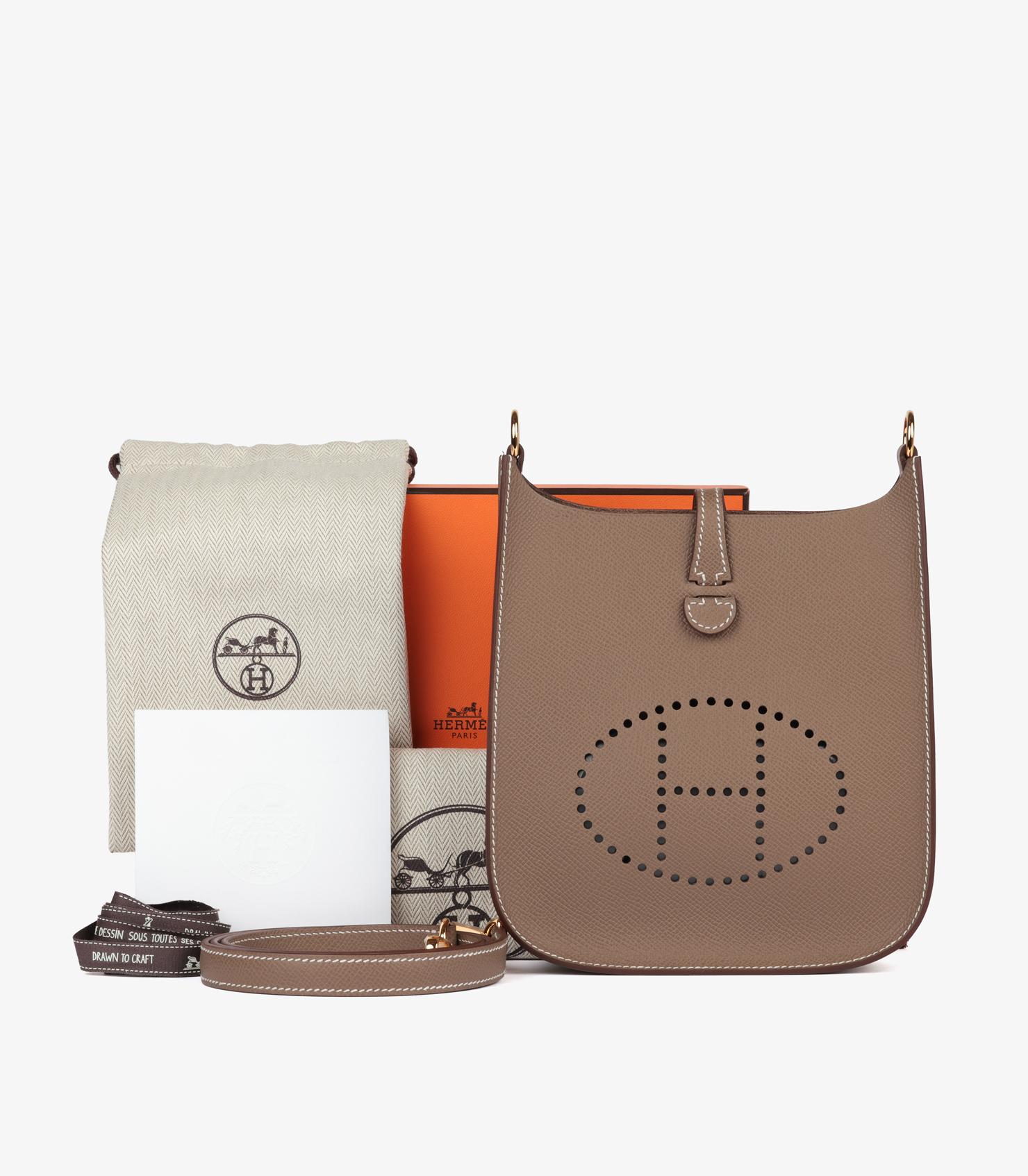 Hermès Etoupe Epsom Leather Evelyne TPM Sellier en vente 6