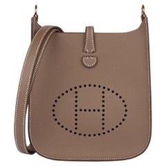 Hermès Etoupe Epsom Leather Evelyne TPM Sellier