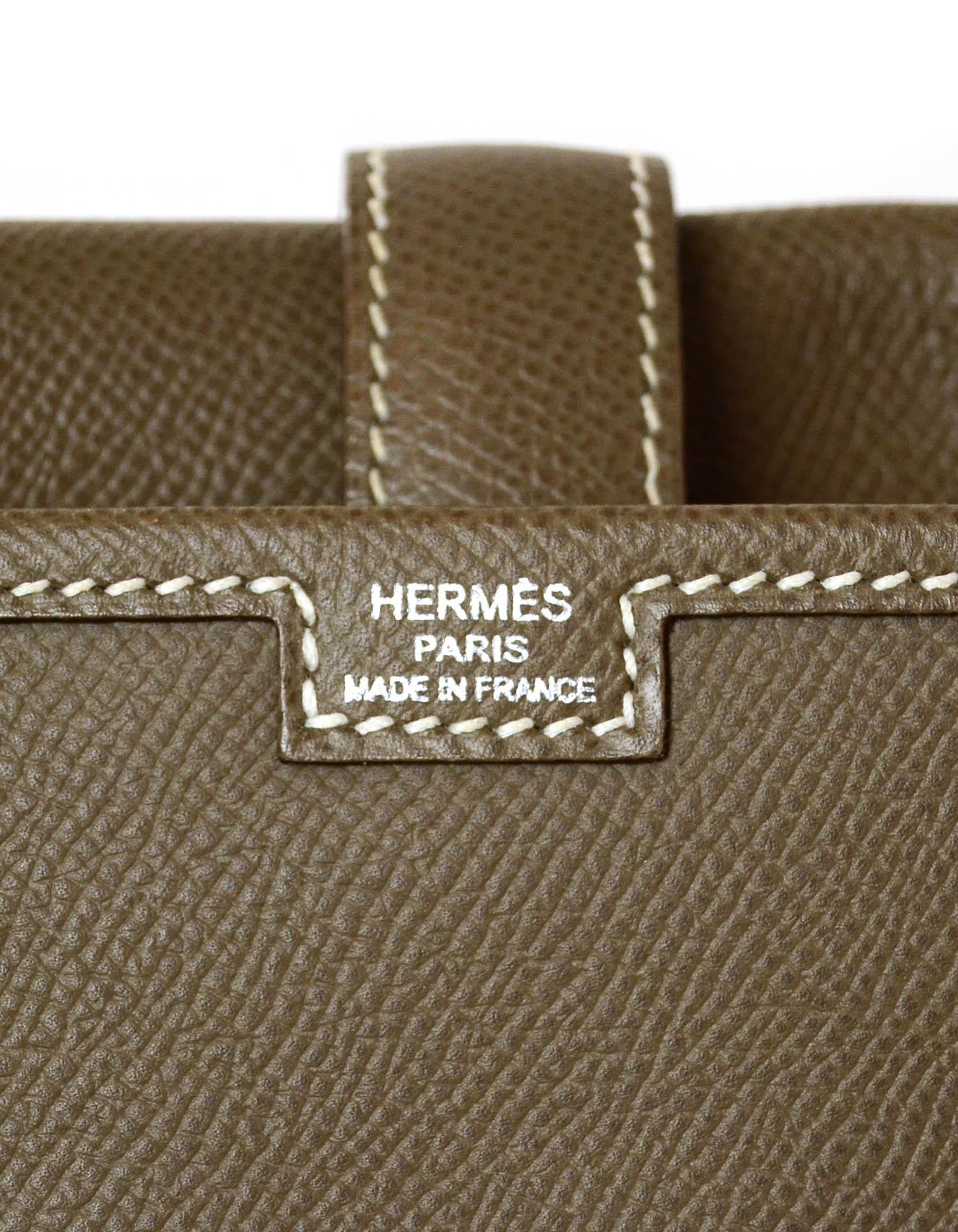 Women's Hermes Etoupe Epsom Leather Jige Elan 29 H Clutch Bag rt. $3, 525