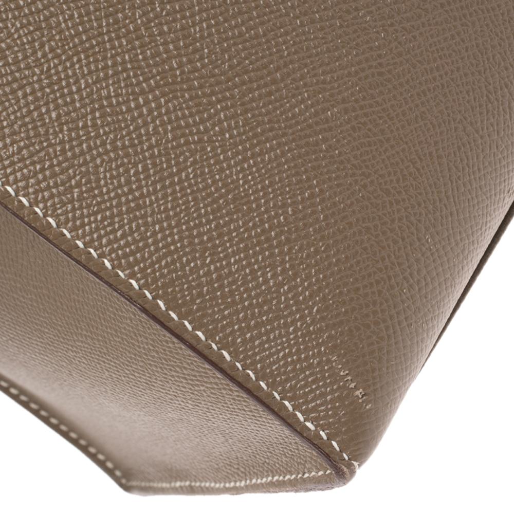 Hermes Etoupe Epsom Leather Palladium Hardware Kelly Sellier 35 Bag 8