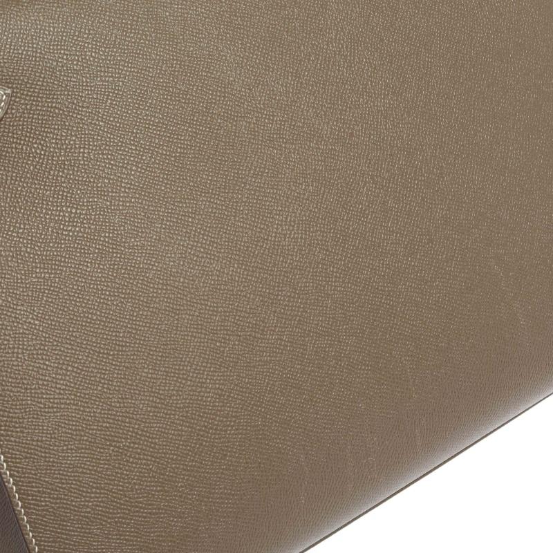 Hermes Etoupe Epsom Leather Palladium Hardware Kelly Sellier 35 Bag 12