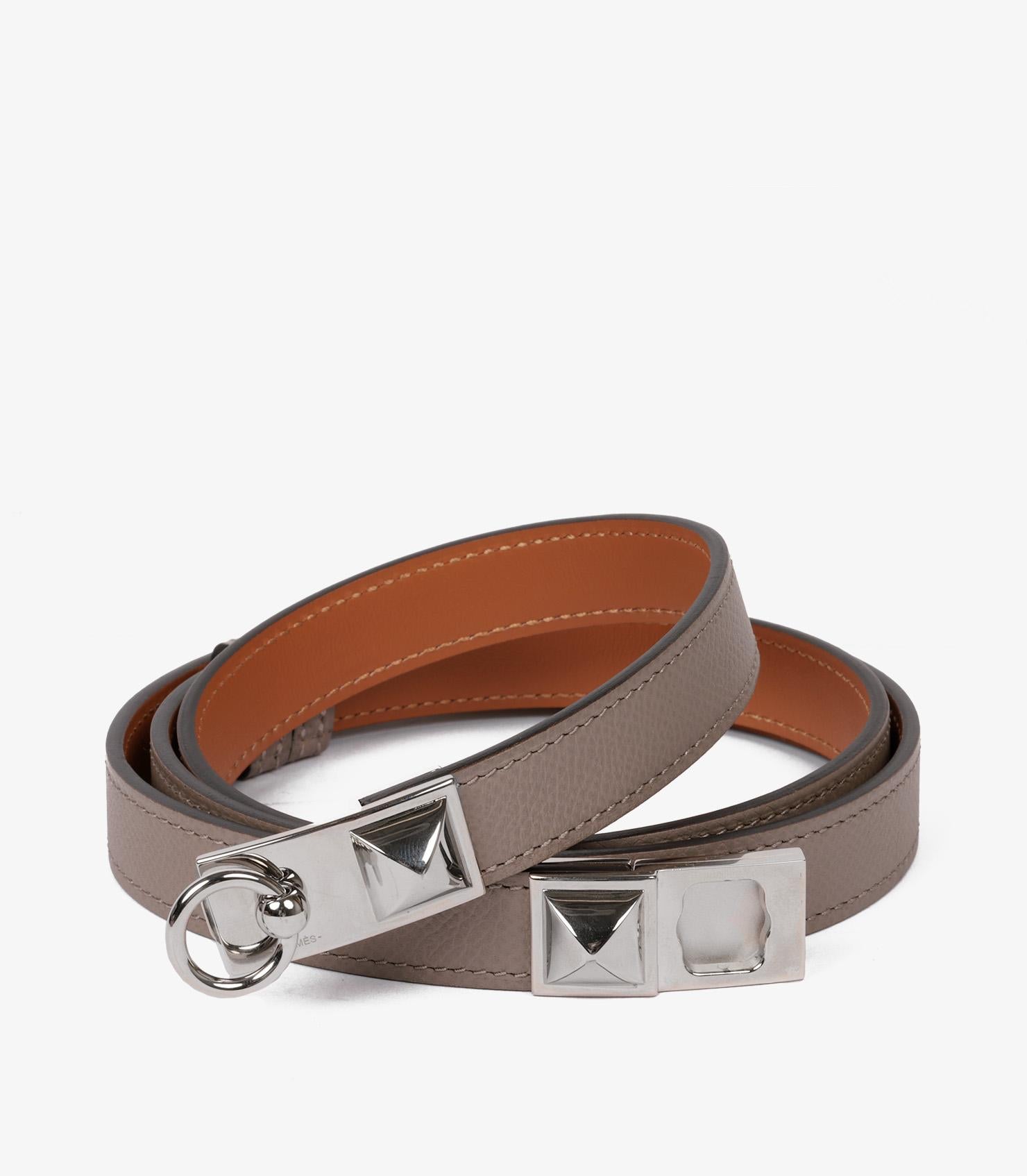 Hermès Etoupe Epsom Leather Rivale 18 Belt

Product Details
Xupes Ref: AA0308
Brand: Hermès
Model: Rivale 18 Belt
Type: Belt
Serial Number: C
Age: 2018
RRP: £1,060
Accompanied By: Hermès Box, Dust Bag, Care Booklet
Colour: Etoupe
Hardware: