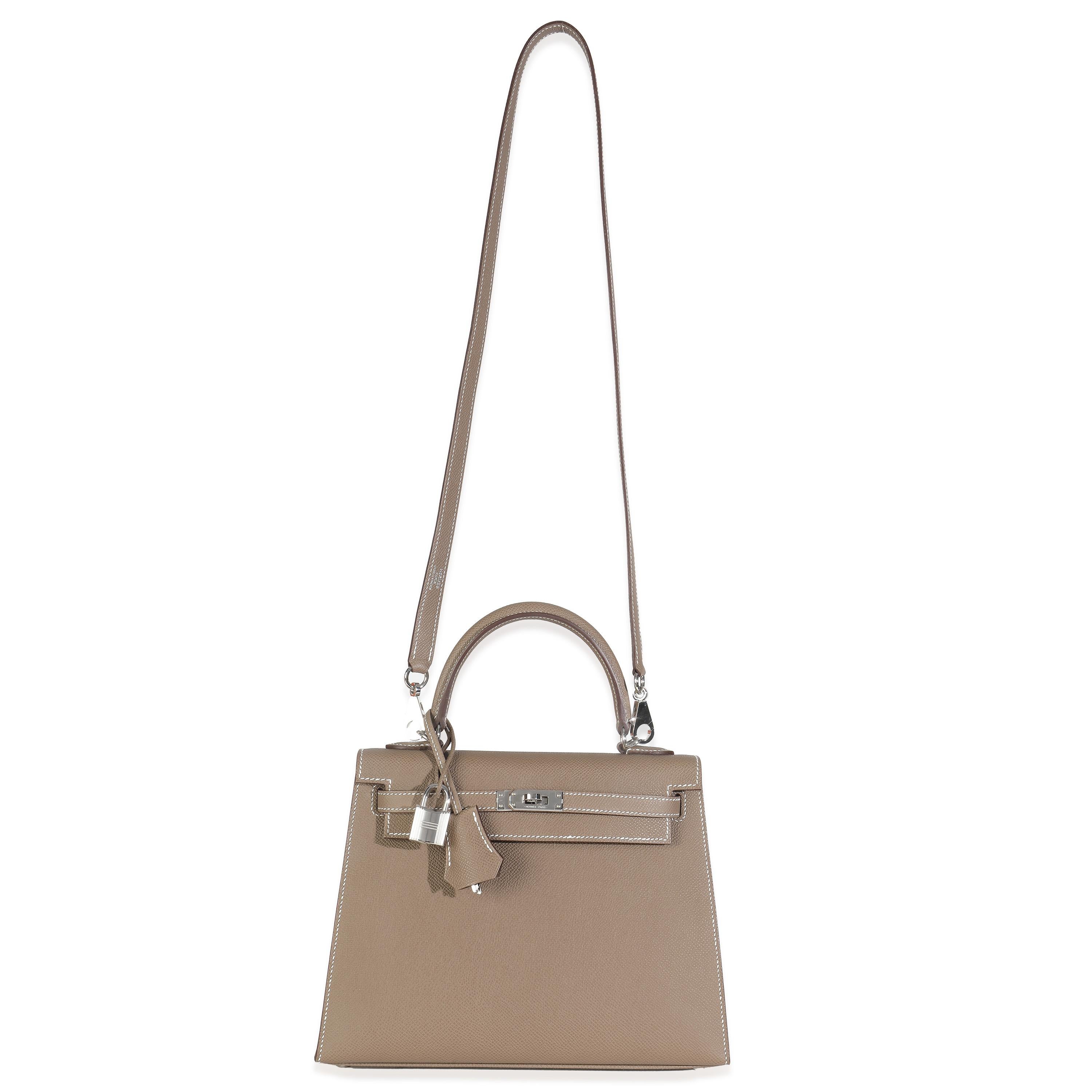 De las mujeres Hermès Etoupe Epsom Sellier Kelly 25 PHW en venta
