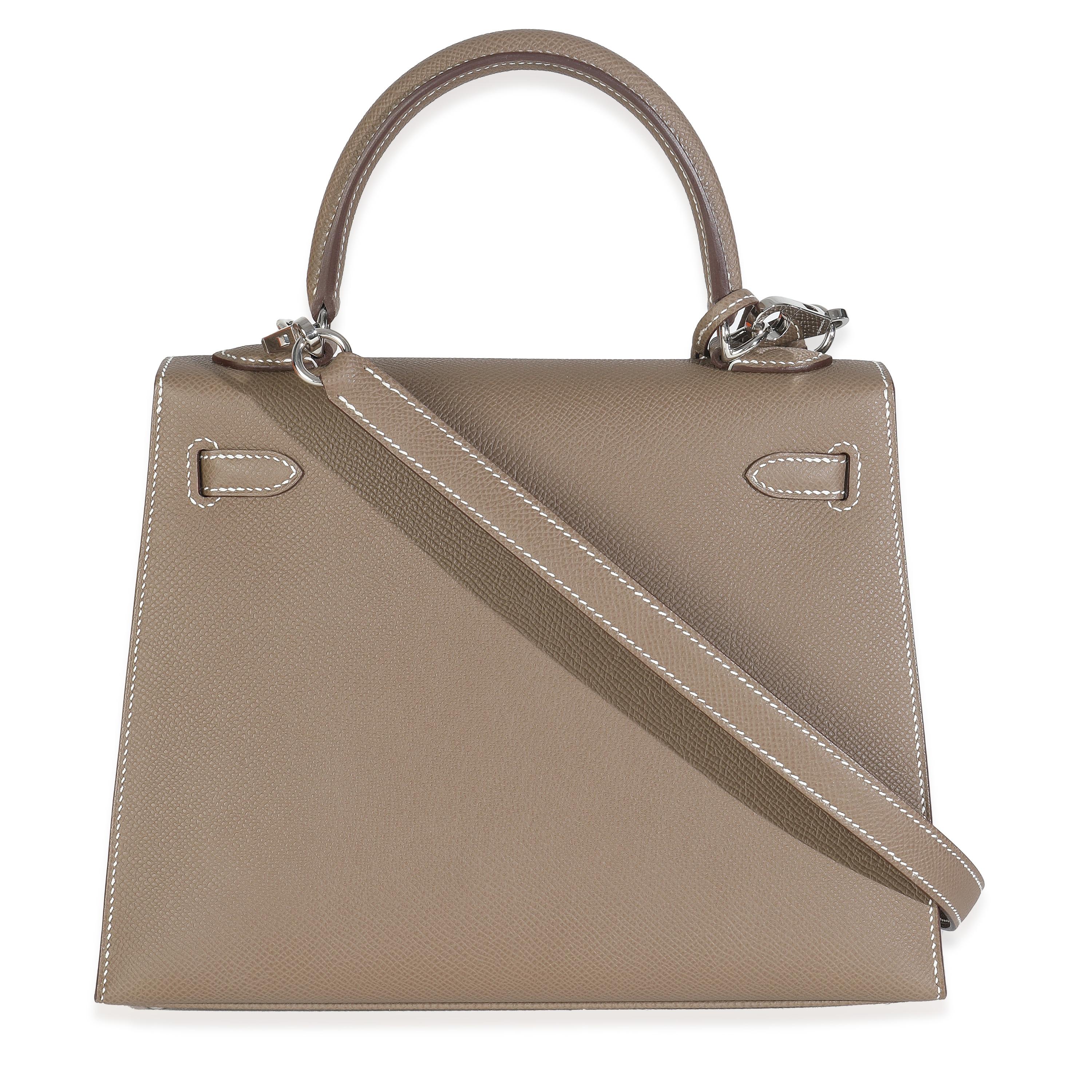 Hermès Etoupe Epsom Sellier Kelly 25 PHW en venta 3