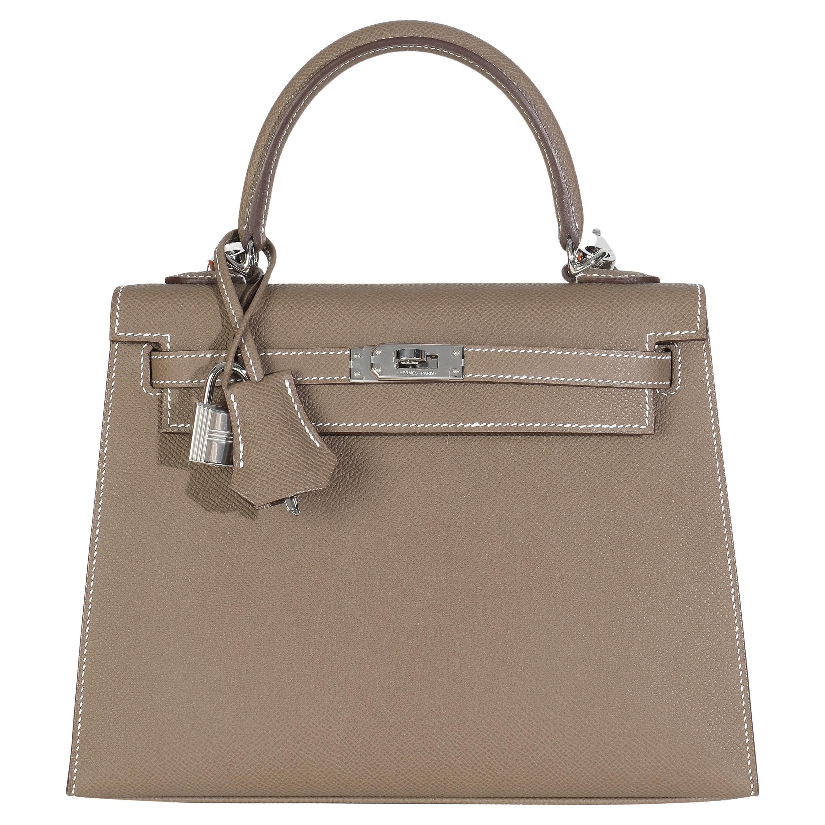 Hermès Etoupe Epsom Sellier Kelly 25 PHW