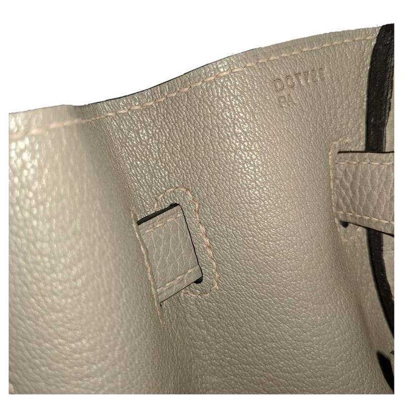 Hermès Etoupe Grey Togo Birkin 25 Handbag GHW Satchel In New Condition In Scottsdale, AZ