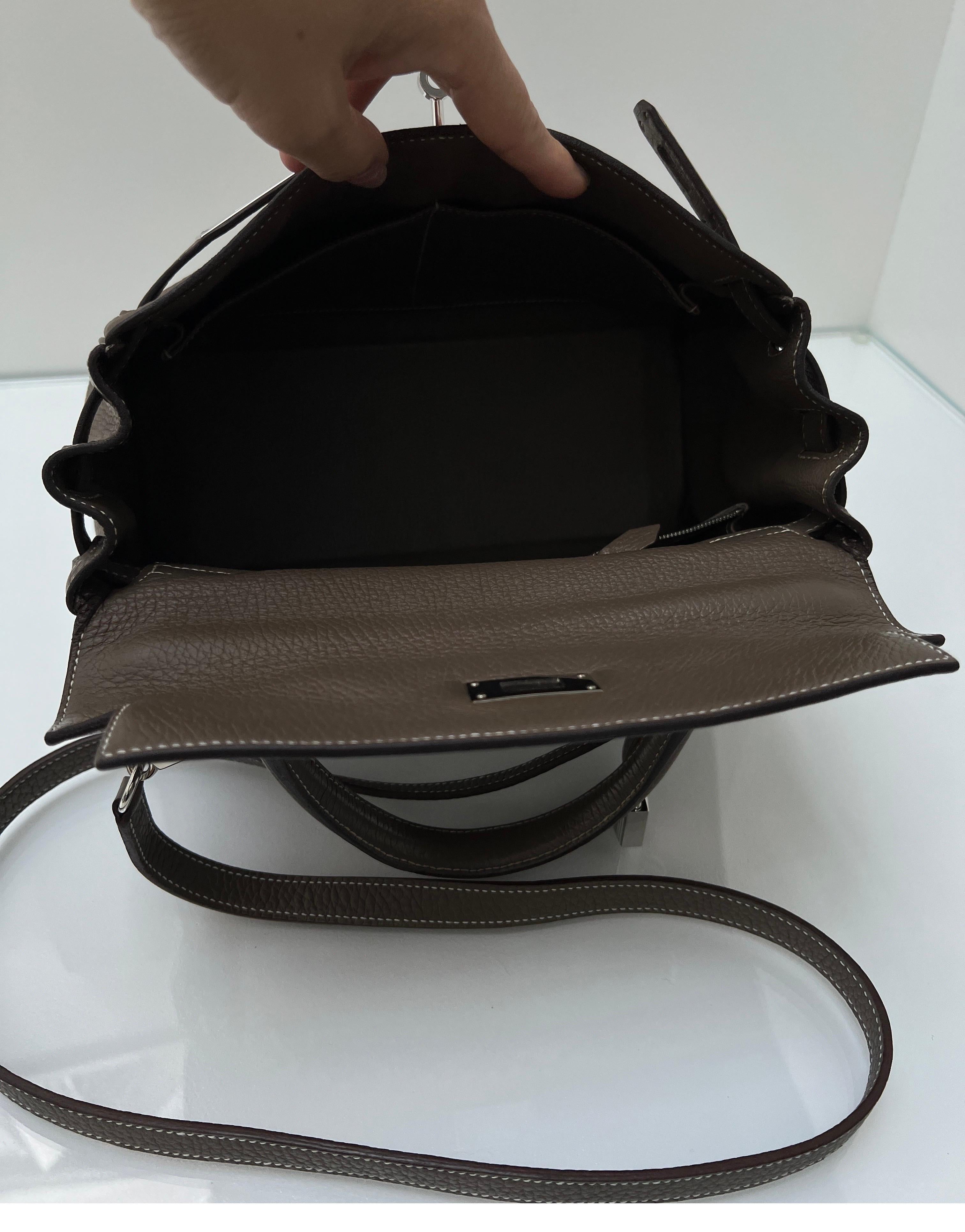 Hermes Etoupe Kelly 28 Bag 10