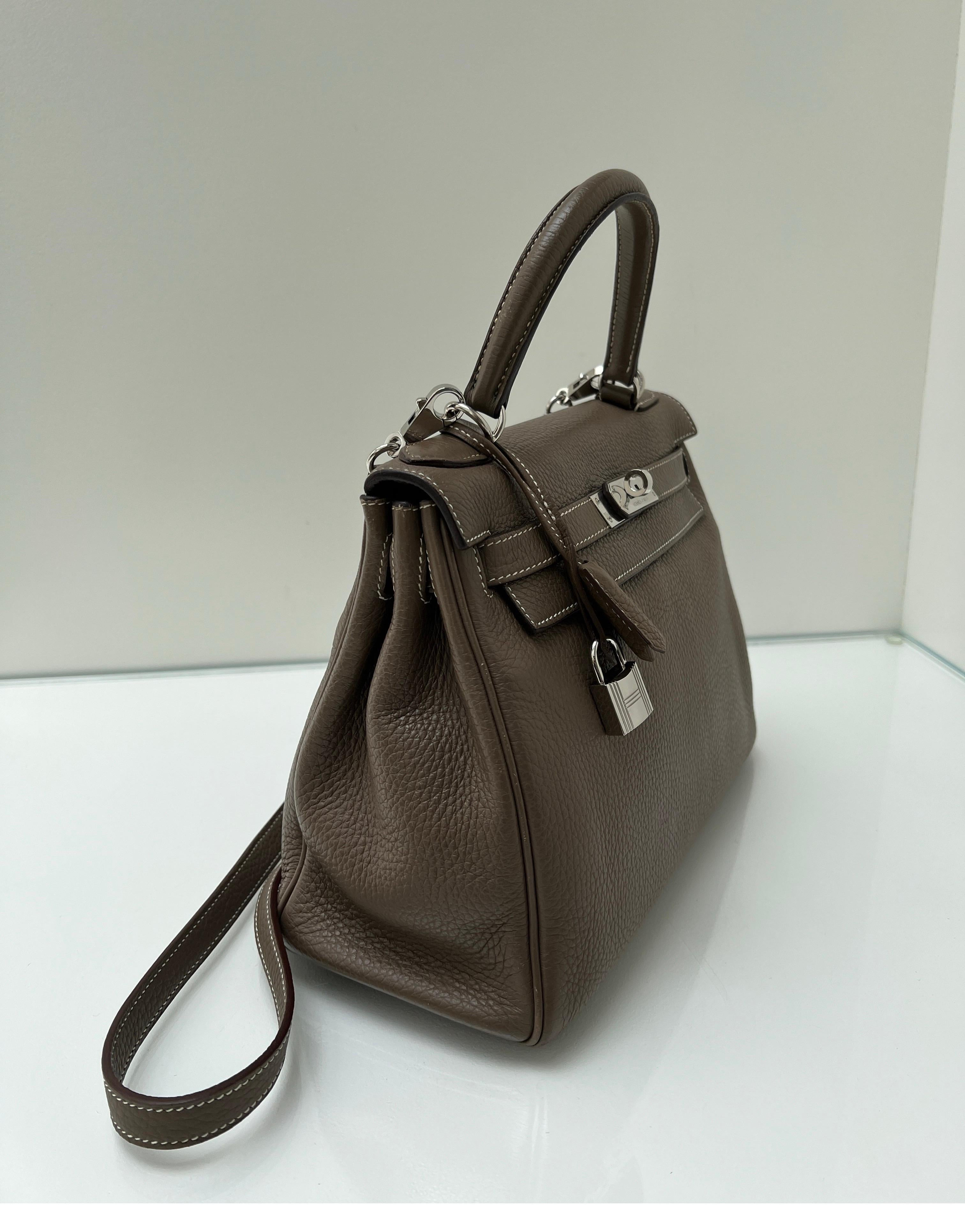 Black Hermes Etoupe Kelly 28 Bag