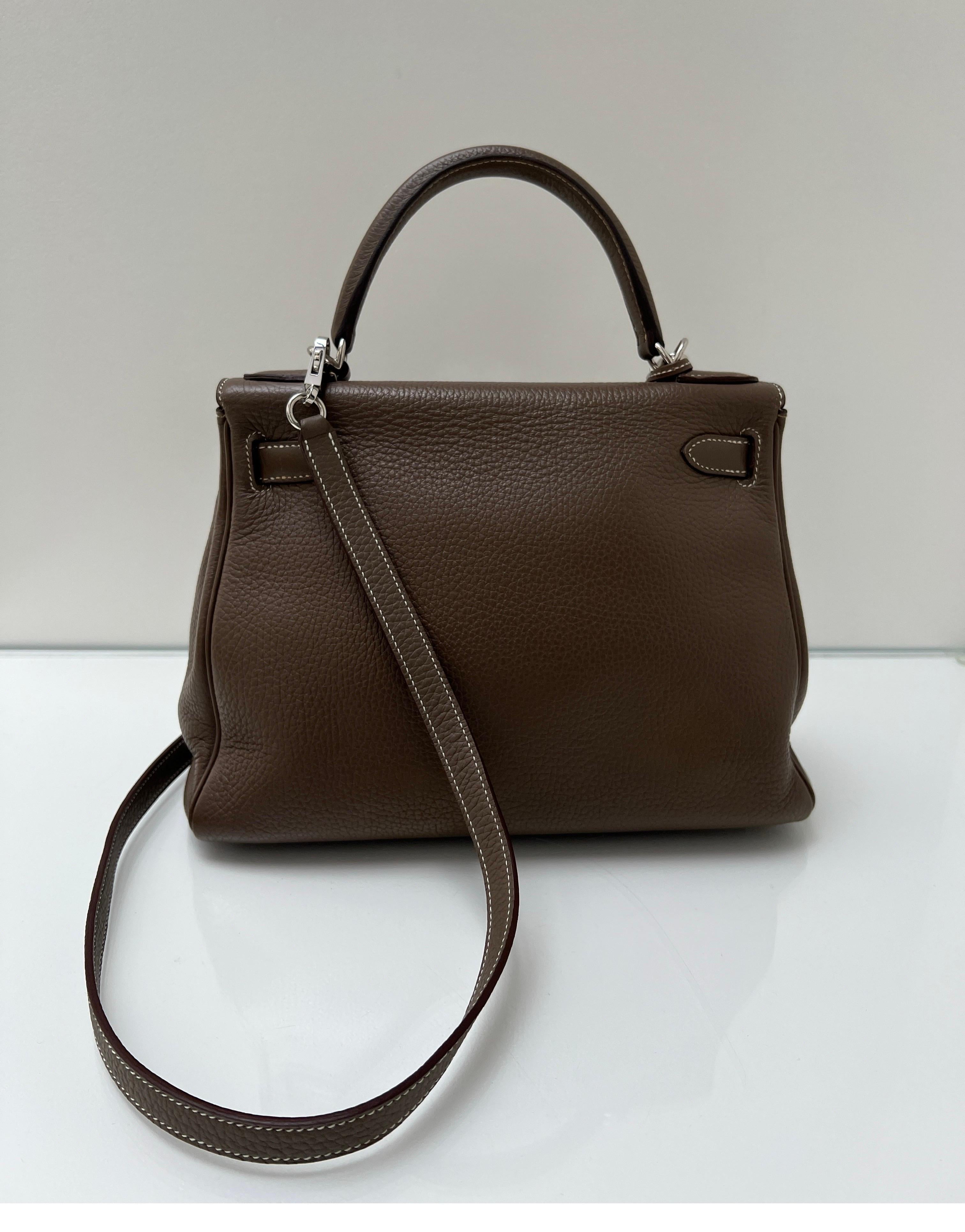Women's or Men's Hermes Etoupe Kelly 28 Bag