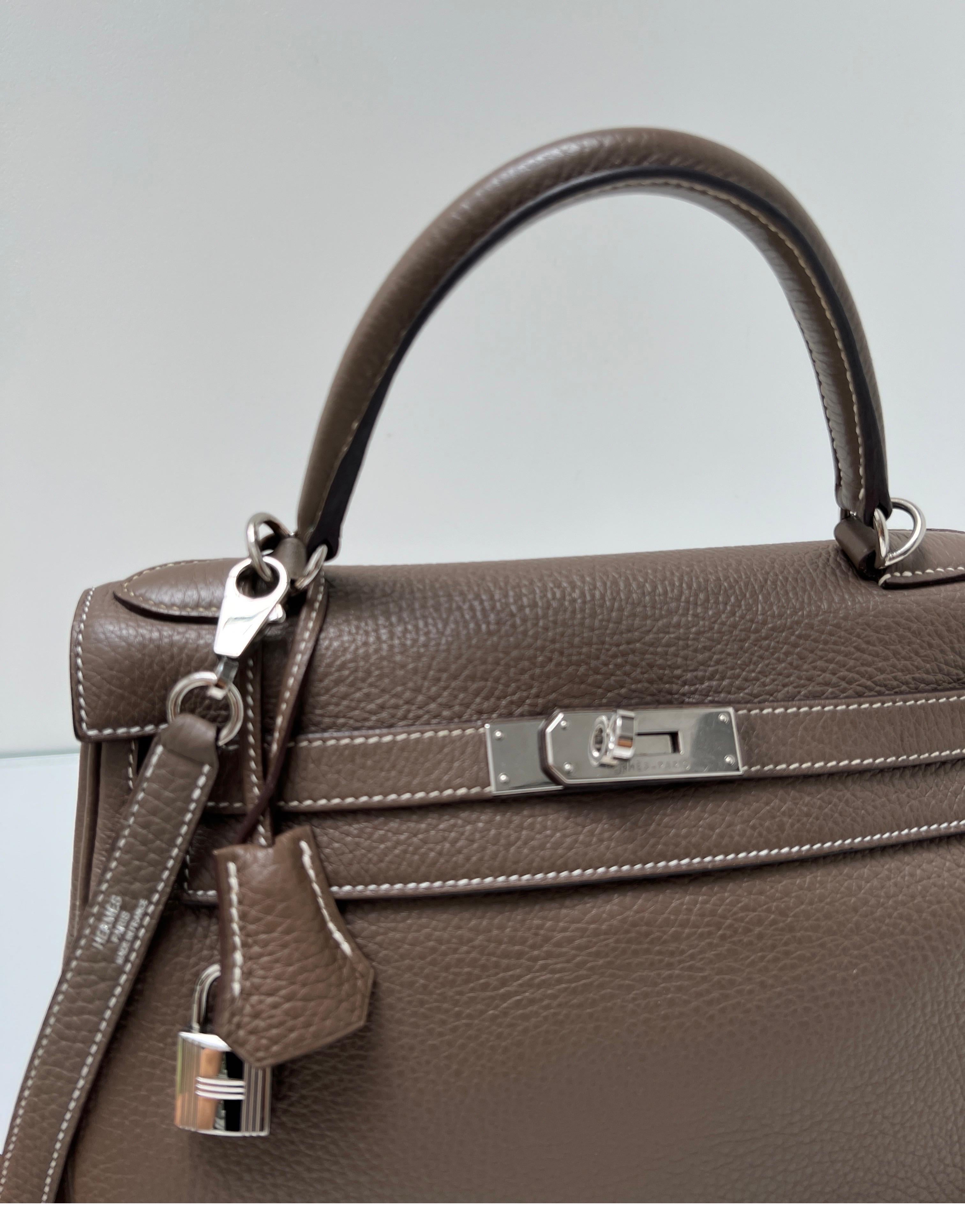 Hermes Etoupe Kelly 28 Bag 4