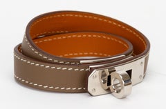 Hermès Etoupe Kelly Double Tour Bracelet