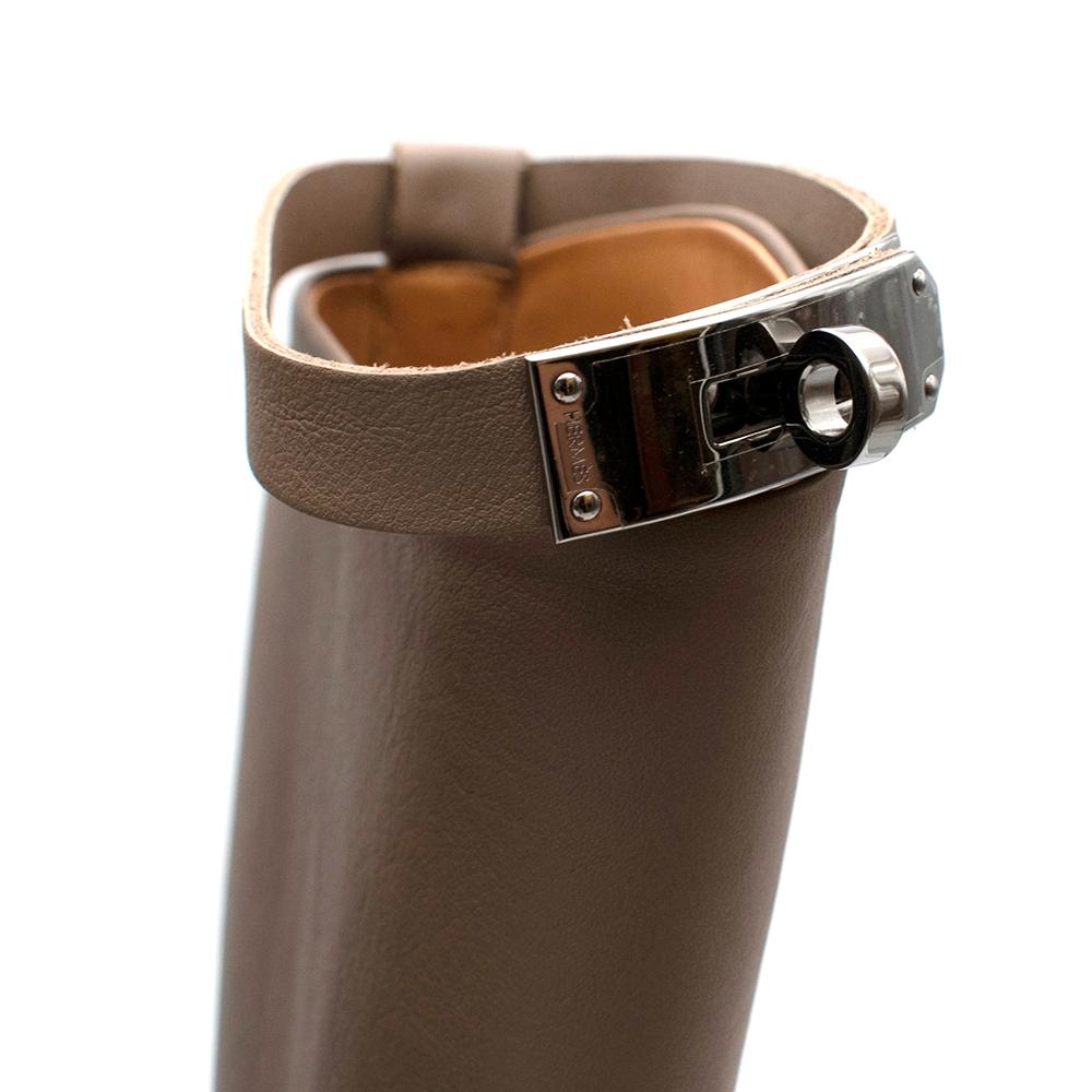 Brown Hermes Etoupe Kelly Riding Boots 38