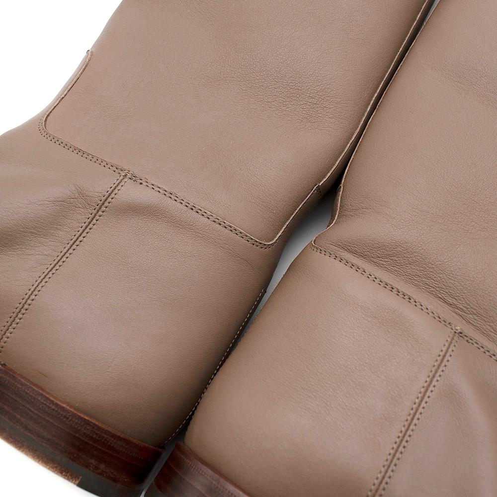Hermes Etoupe Kelly Riding Boots 38 In Good Condition In London, GB